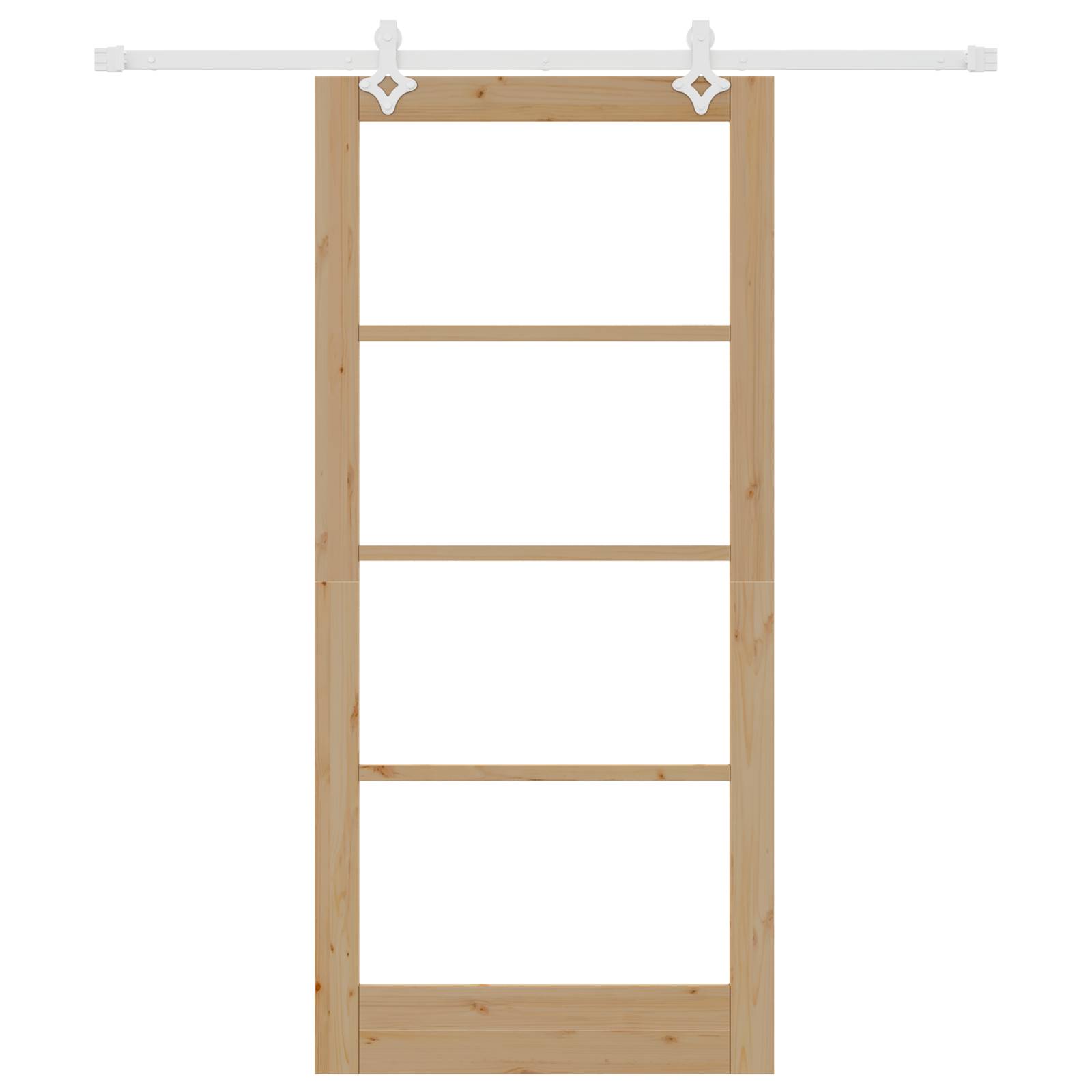 vidaXL Schiebetür mit Hardware-Set 93x202 cm Massivholz Kiefer