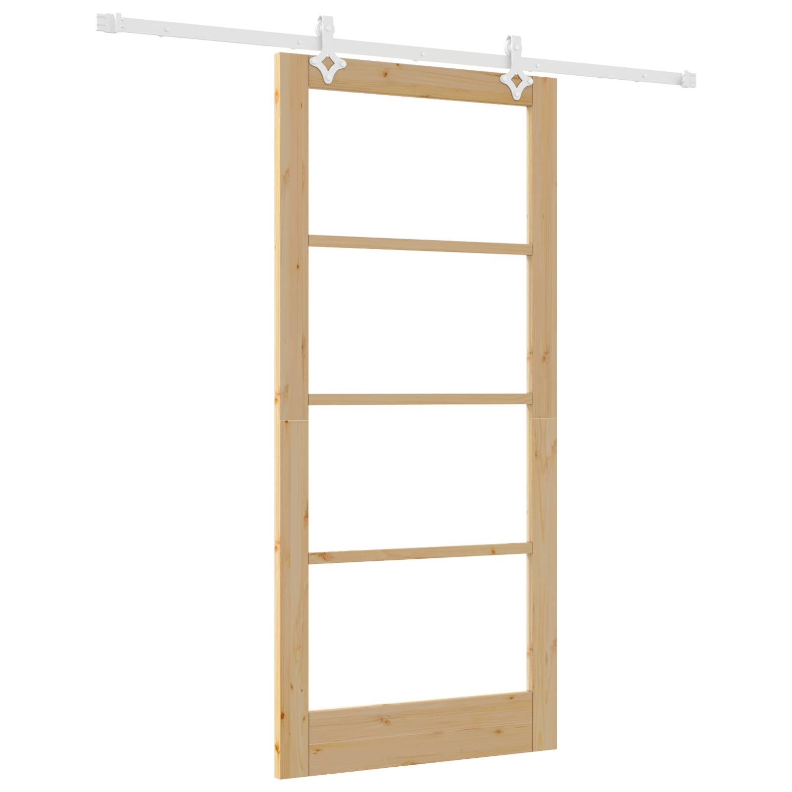 vidaXL Schiebetür mit Hardware-Set 93x202 cm Massivholz Kiefer