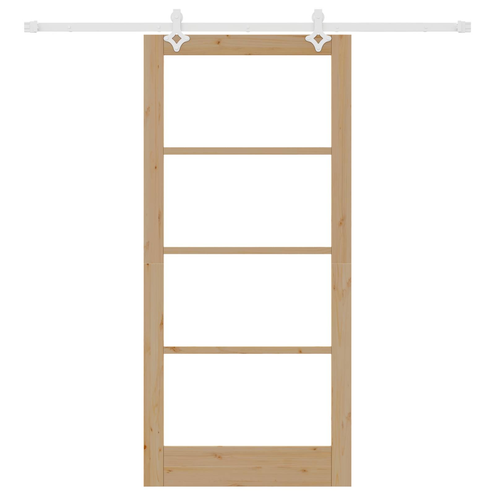 vidaXL Schiebetür mit Hardware-Set 93x202 cm Massivholz Kiefer