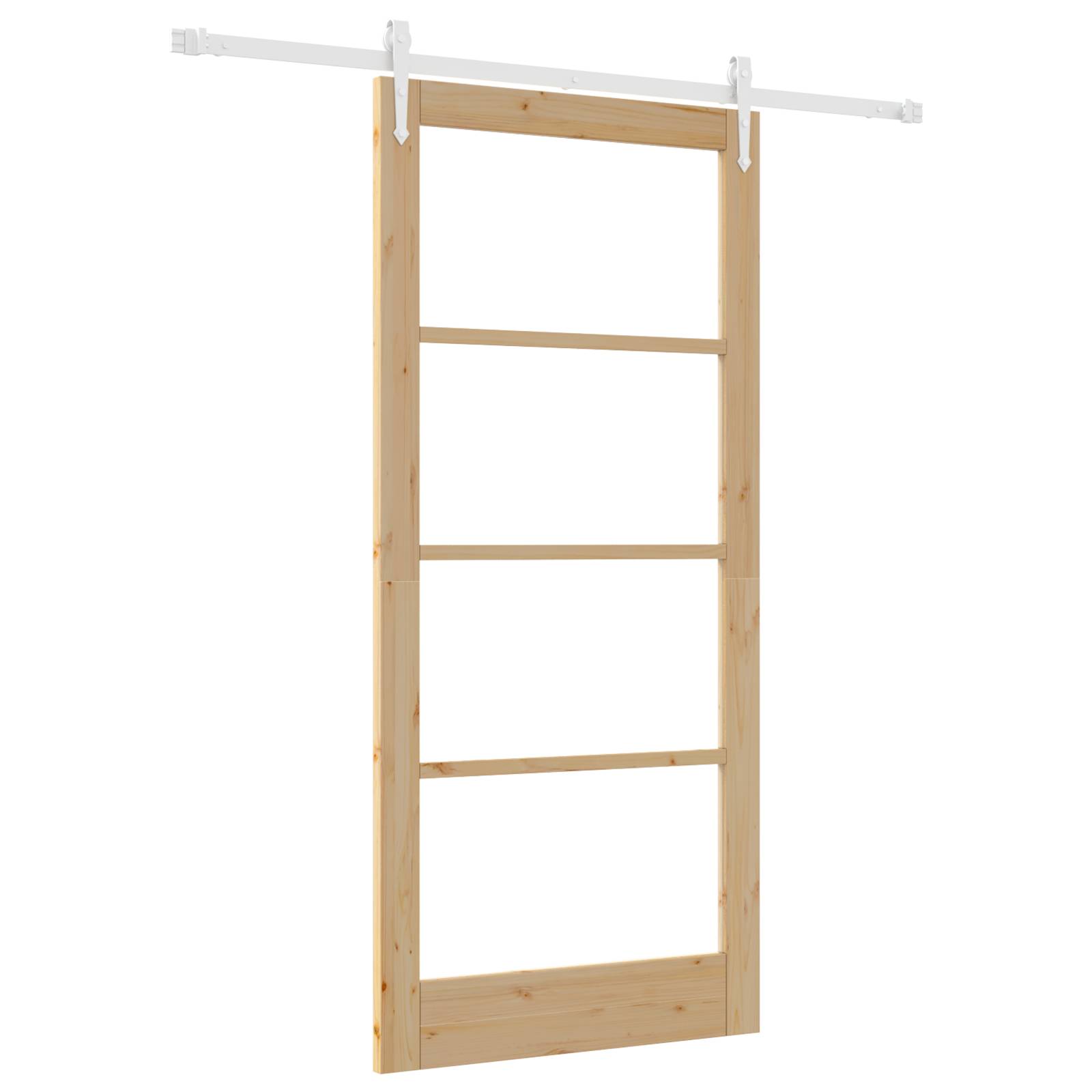 vidaXL Schiebetür mit Hardware Set 93x202 cm Massivholz Kiefer