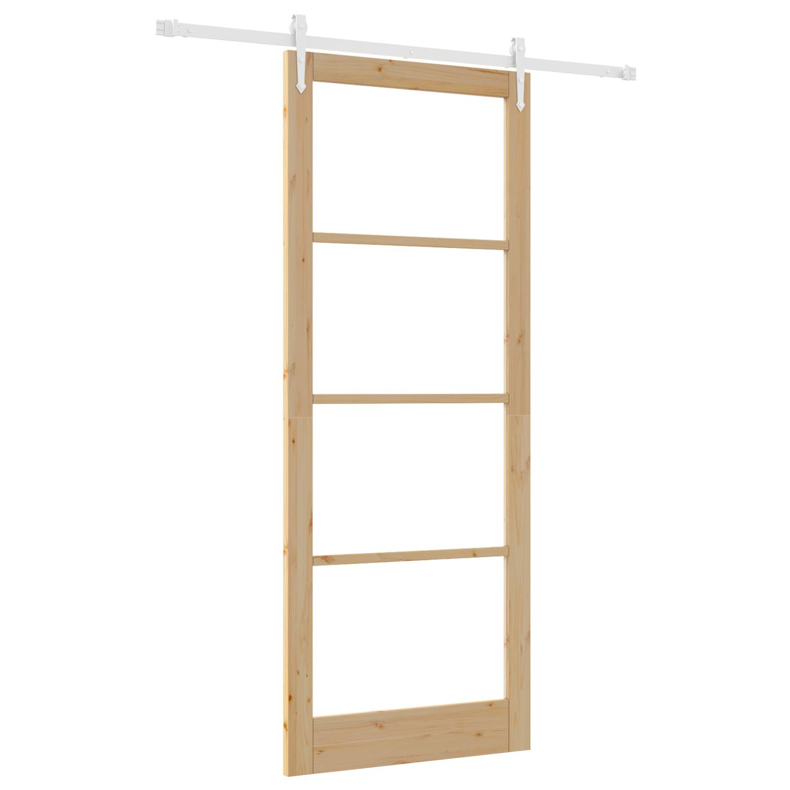 vidaXL Schiebetür mit Hardware-Set 93x232 cm Massivholz Kiefer