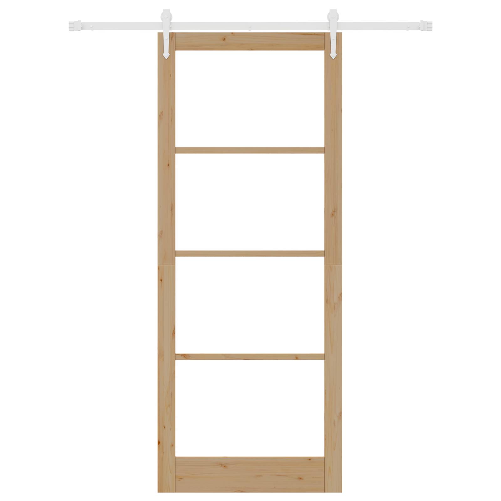 vidaXL Schiebetür mit Hardware-Set 93x232 cm Massivholz Kiefer