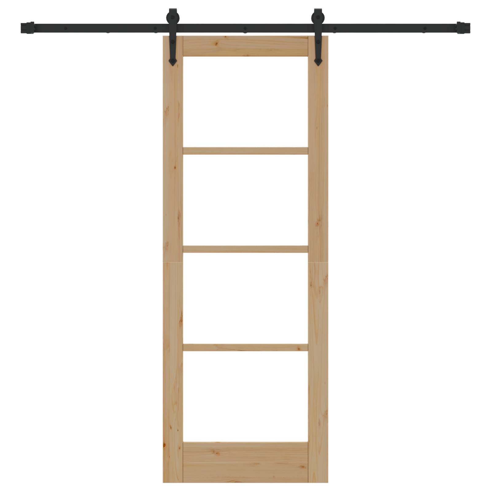 vidaXL Schiebetür mit Hardware-Set 73,5x198,5 cm Massivholz Kiefer