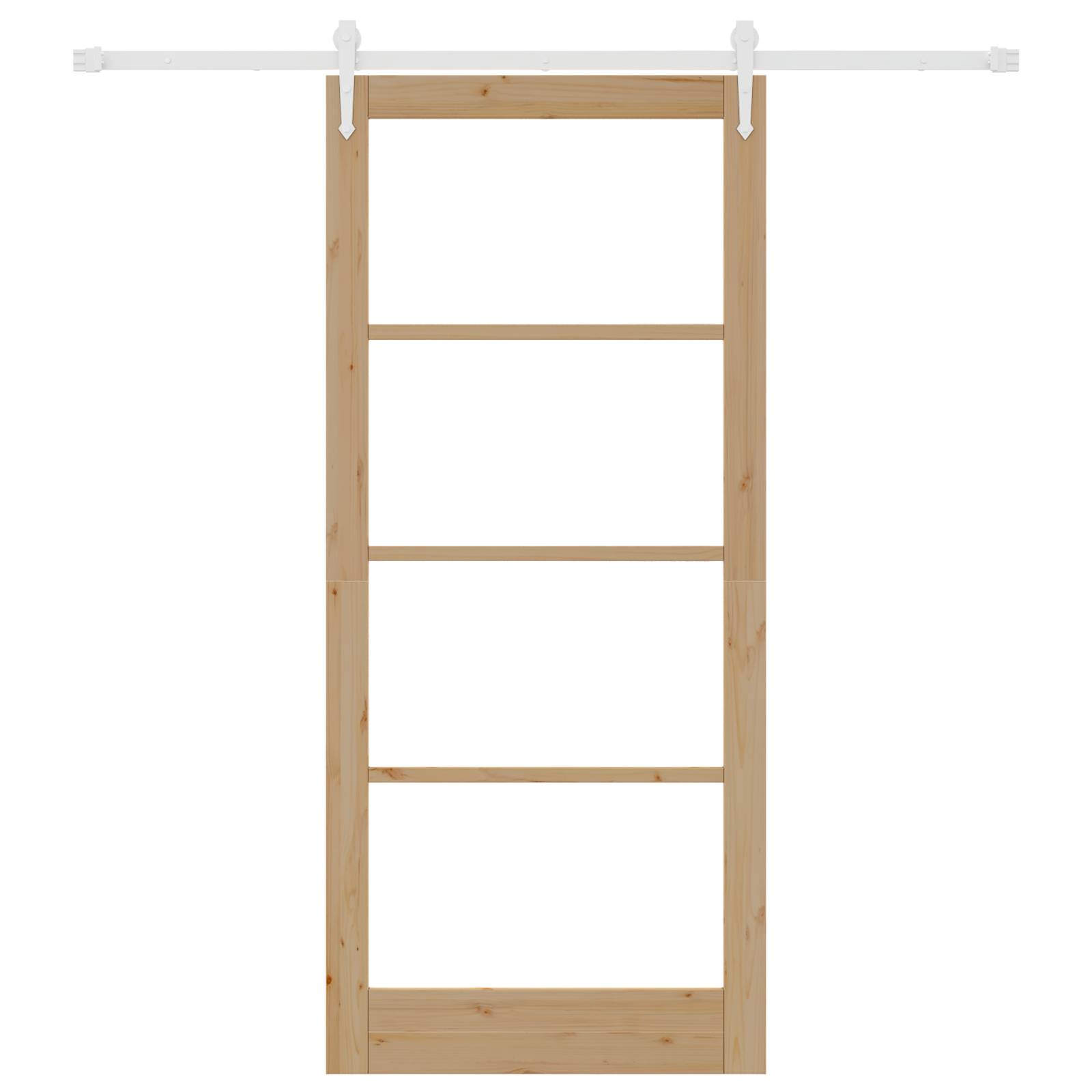 vidaXL Schiebetür mit Hardware Set 93x211 cm Massivholz Kiefer