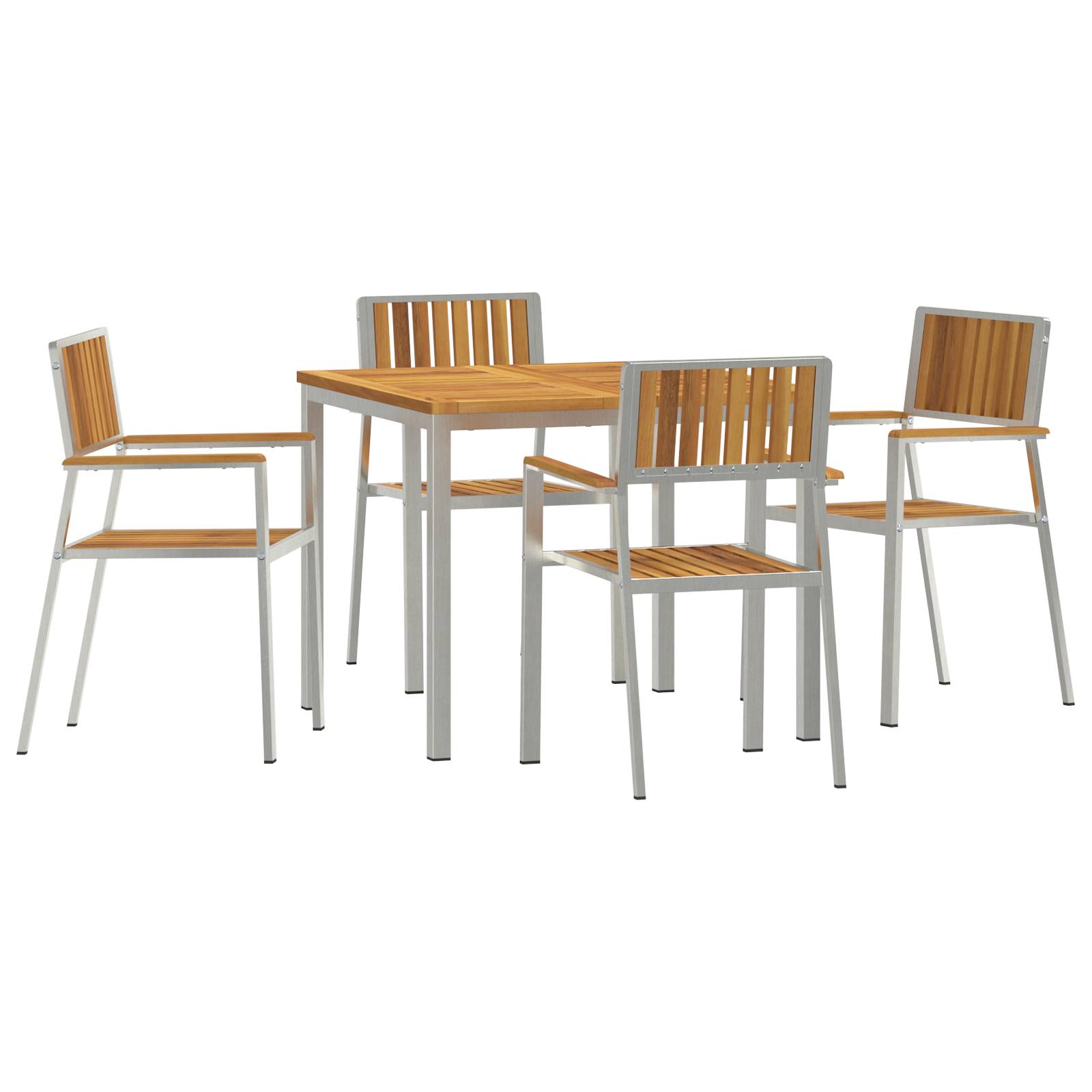 vidaXL 5-teiliges Garten-Dining-Set aus Massivholz Akazie