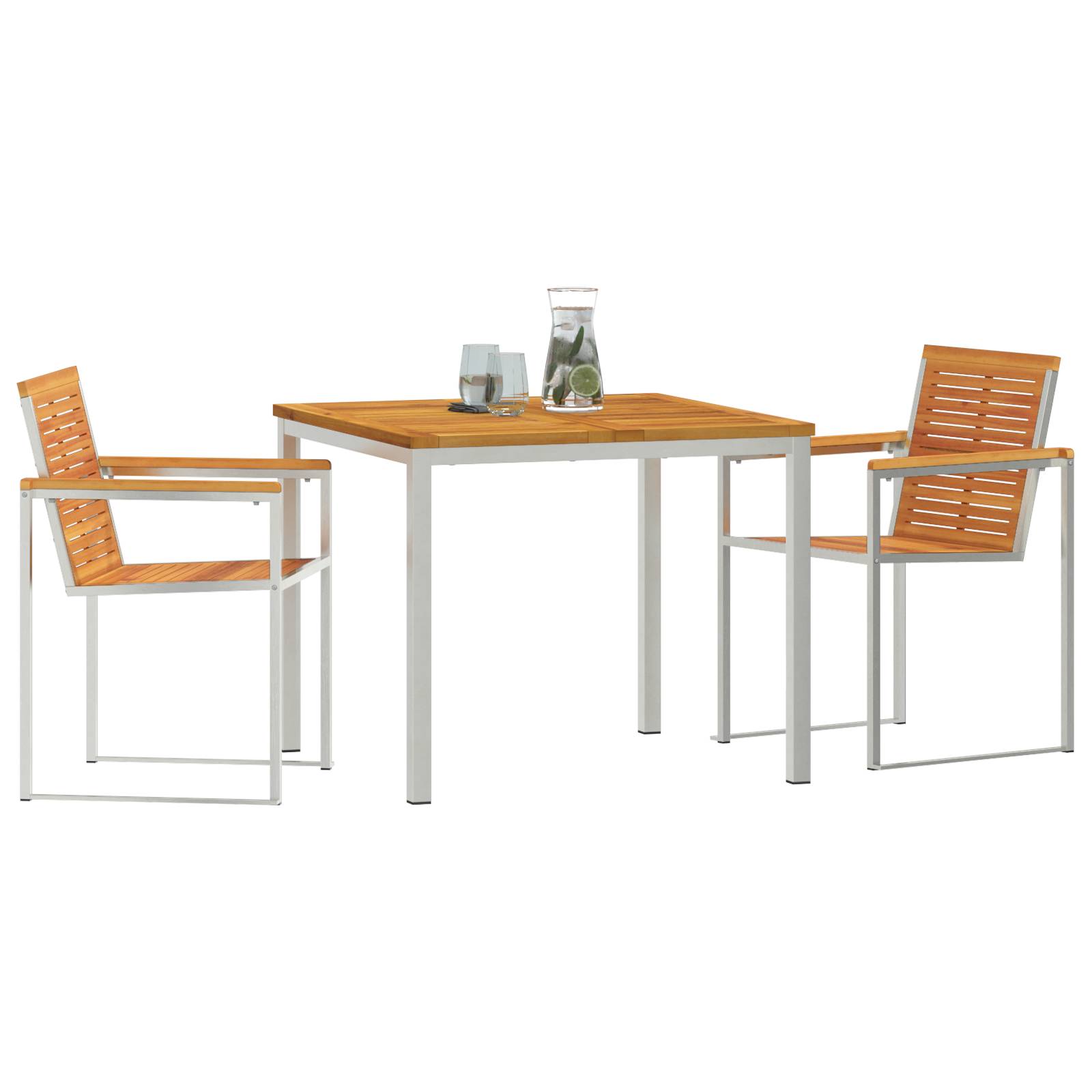 vidaXL 3-teilige Garten Essgruppe Massivholz Akazie