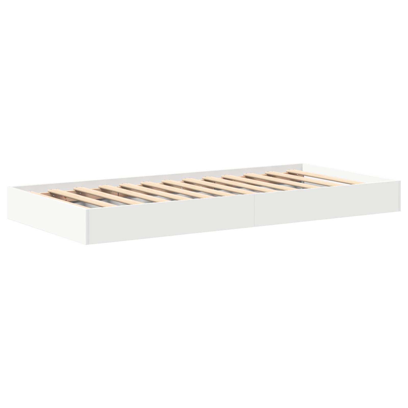 vidaXL Bücherregal Bett Weiß 90x190 cm Hergestelltes Holz