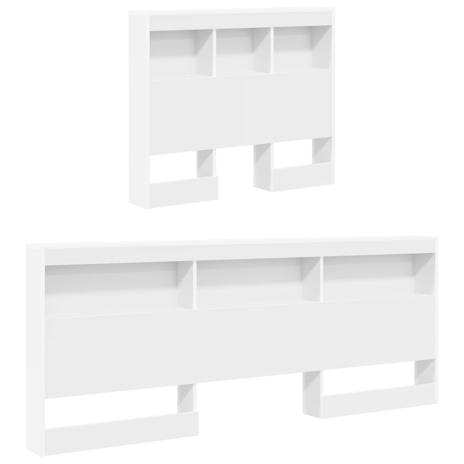 vidaXL Bücherregal Bett Weiß 90x190 cm Hergestelltes Holz