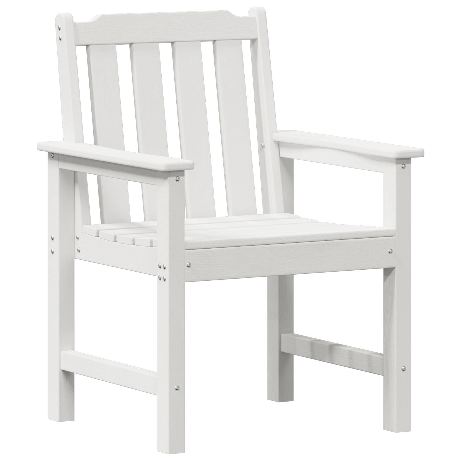 vidaXL Garten-Essstühle 6 Teile Weiß 65,5x55,5x88 cm HDPE