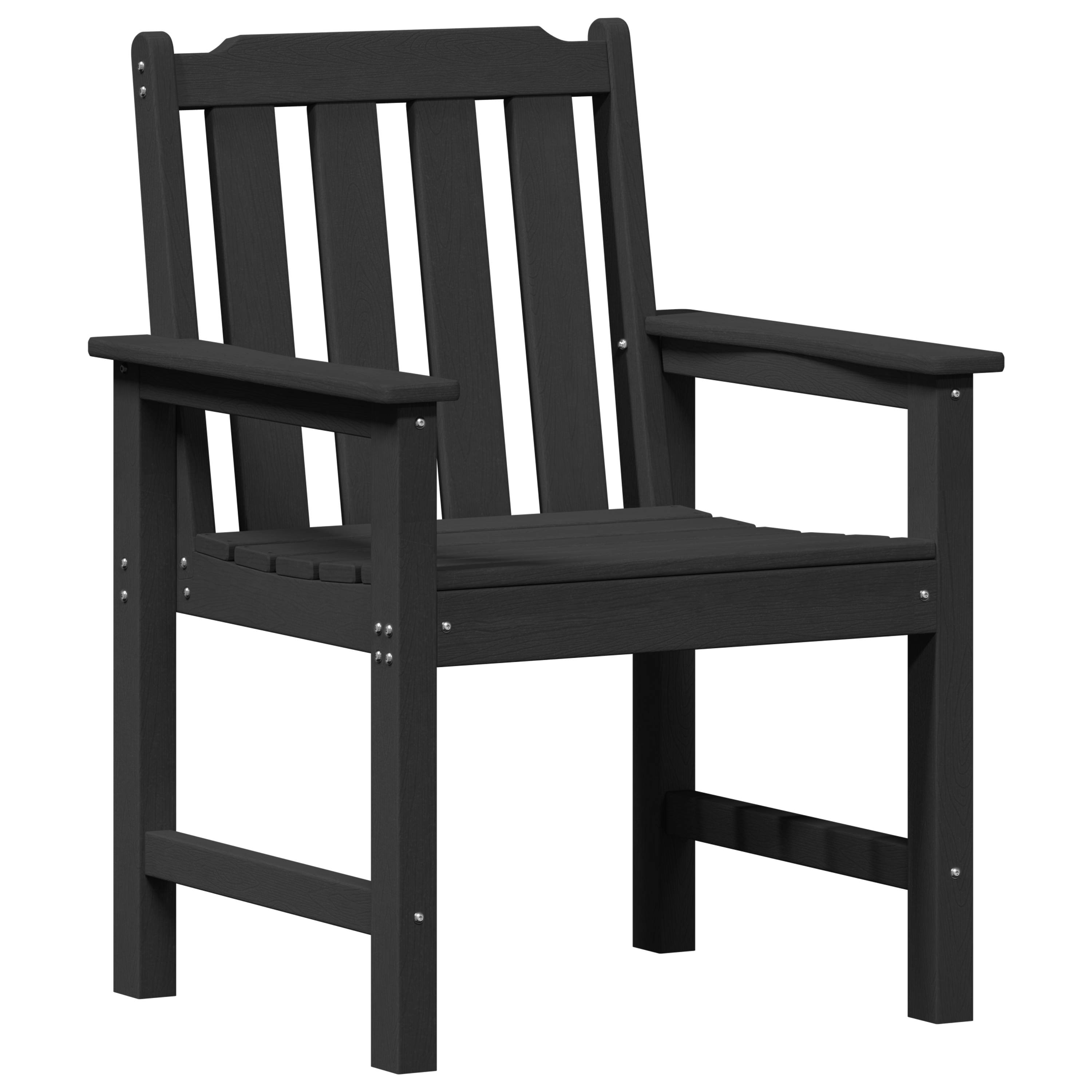 vidaXL Garten-Essstühle 4 Stück Schwarz 65,5x55,5x88 cm HDPE