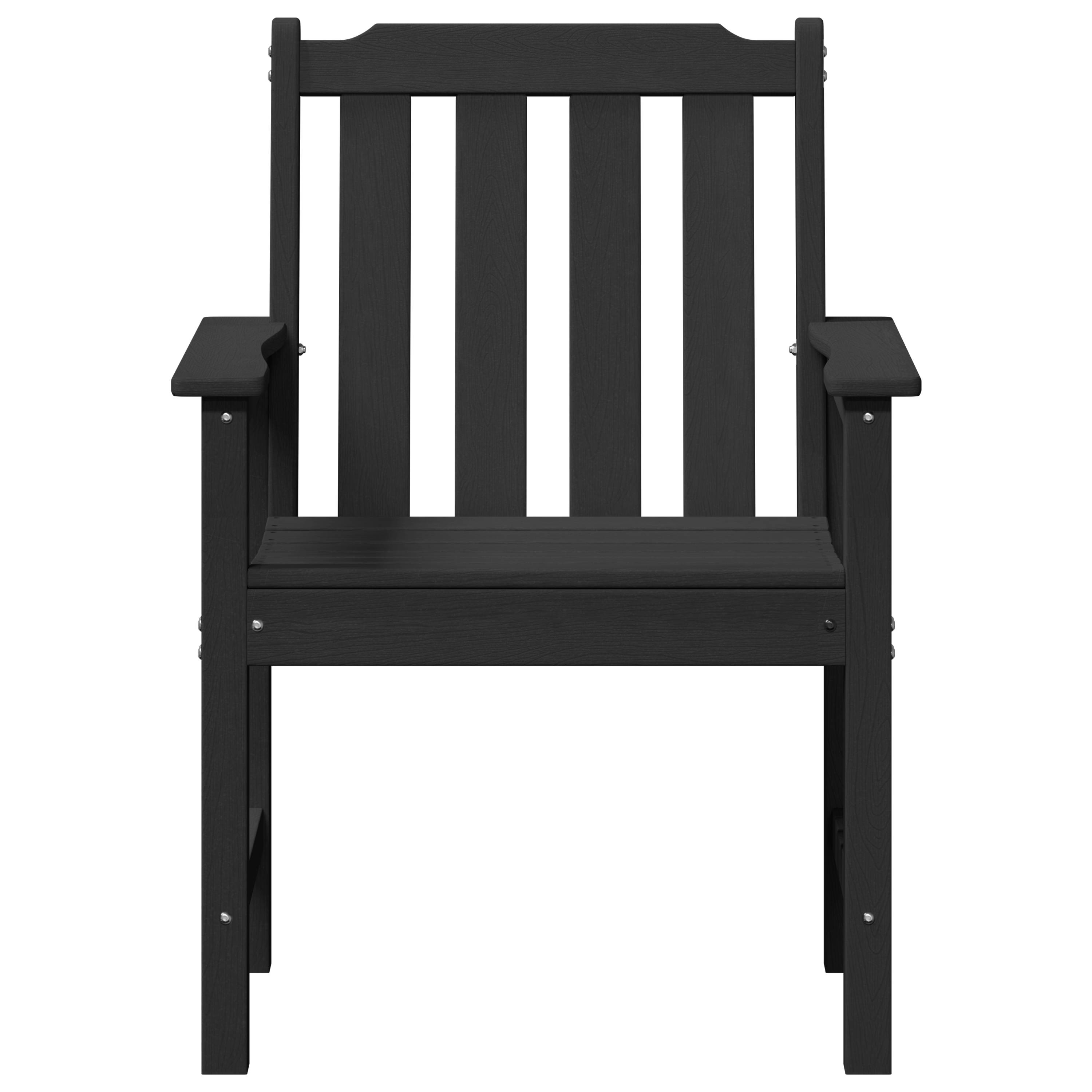 vidaXL Garten-Essstühle 4 Stück Schwarz 65,5x55,5x88 cm HDPE