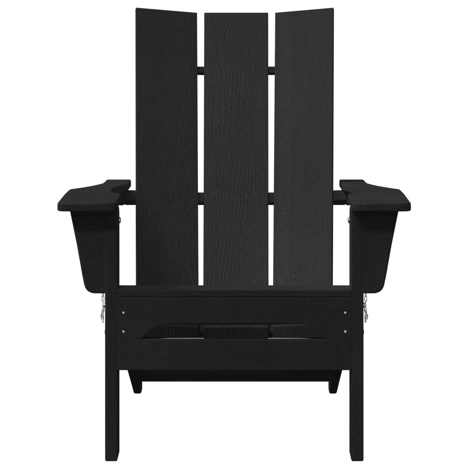 vidaXL Faltbare Adirondack-Stühle 2 Stück Schwarz 74,5 x 80,5 x 90 cm HDPE