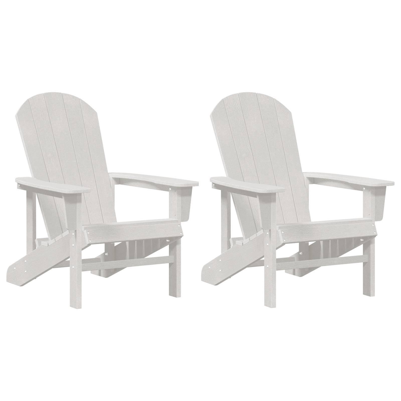 vidaXL Adirondack Stühle 2 Stück Weiß 74x82x90 cm HDPE