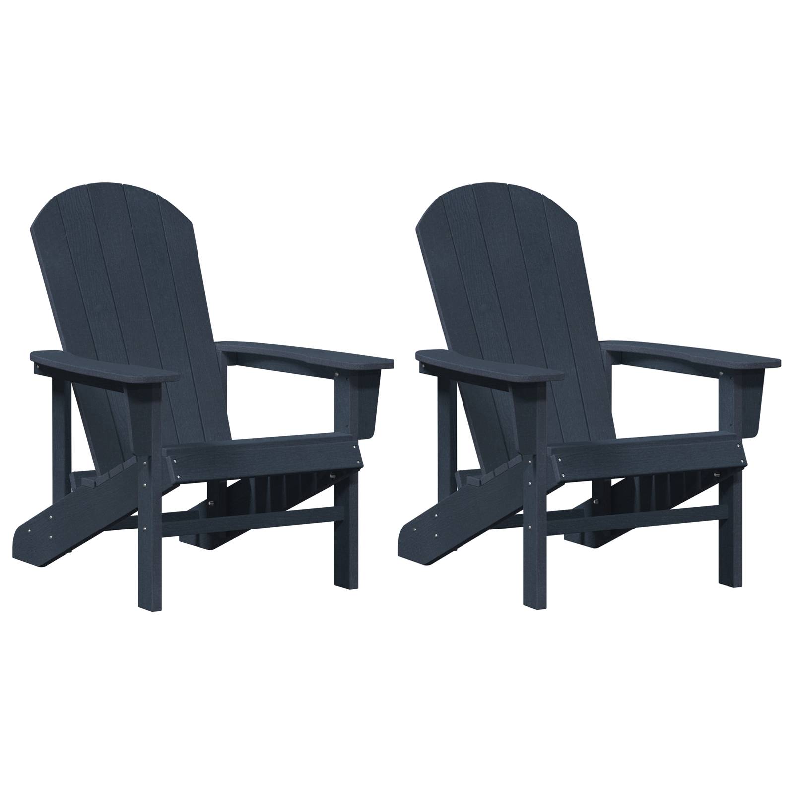 vidaXL Adirondack Stühle 2 Stück Marineblau 74x82x90 cm HDPE