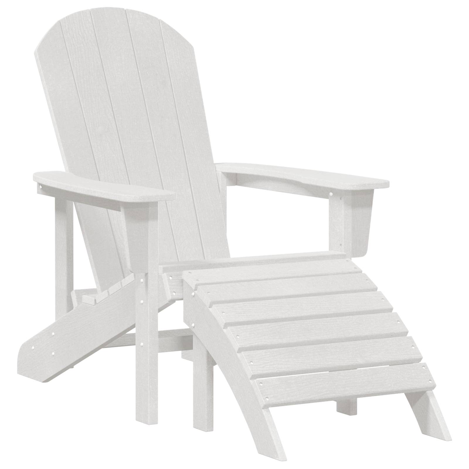 vidaXL 3-tlg. Garten-Lounge-Set Weiß HDPE
