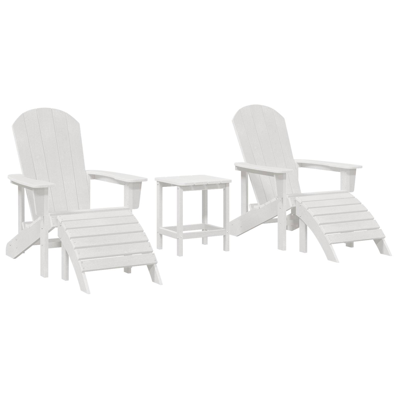 vidaXL 3-tlg. Garten-Lounge-Set Weiß HDPE