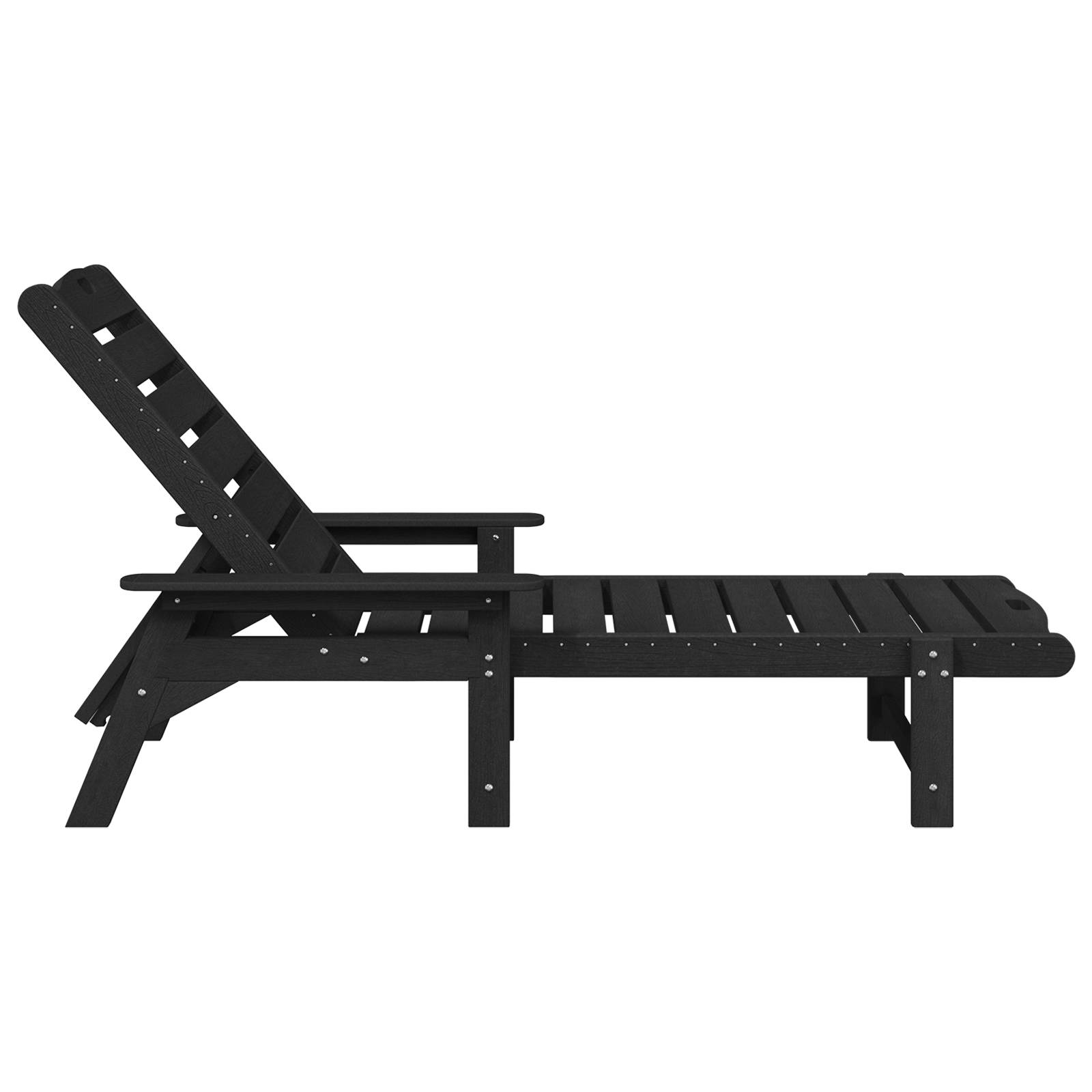 vidaXL Sonnenliege Schwarz 53x162x98.5 cm HDPE