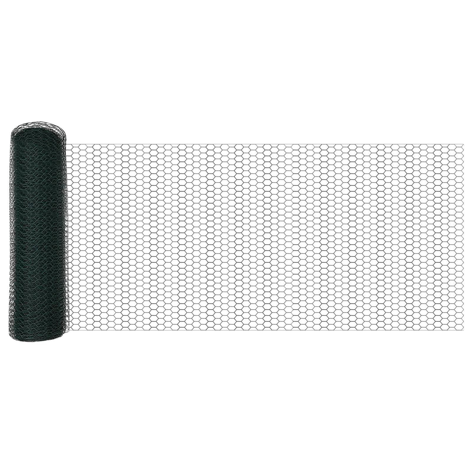 vidaXL Hexagon-Zaun Grün 0,8x25 m Stahl