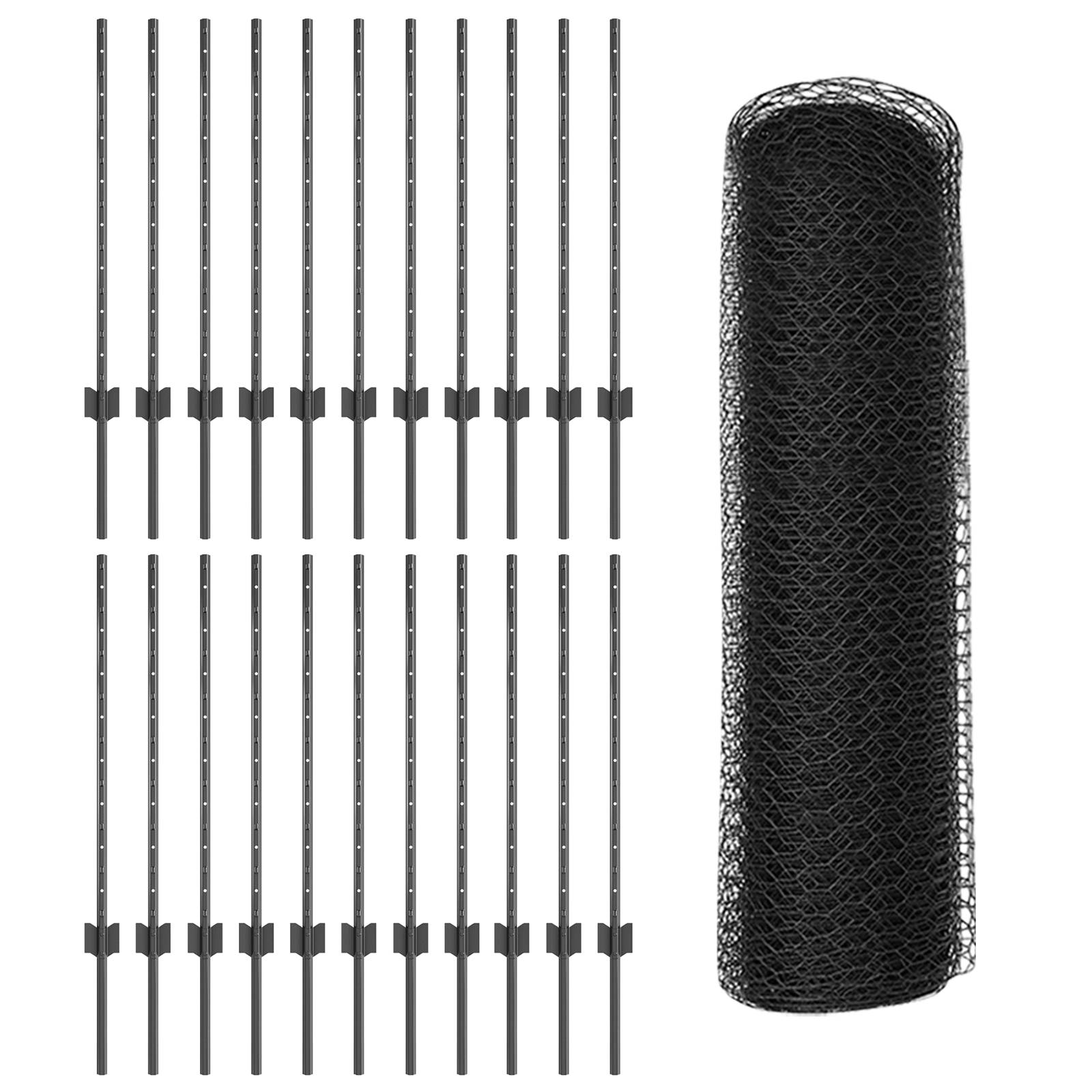 vidaXL Zaunpfosten 11 Stk U-Kanal Grau 80 cm Stahl