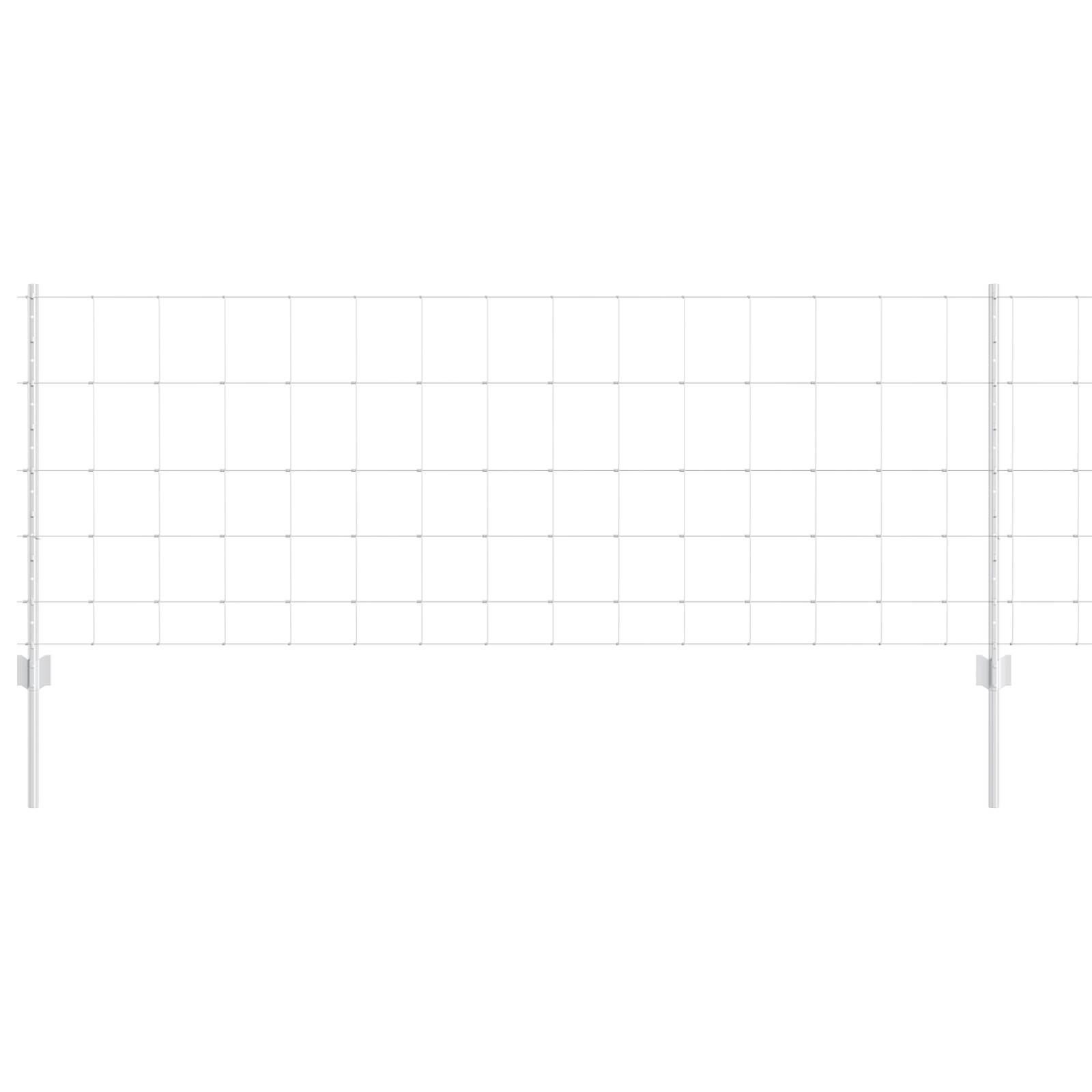 vidaXL Zaunpfosten 11 Stück U-Profil 80 cm feuerverzinkter Stahl