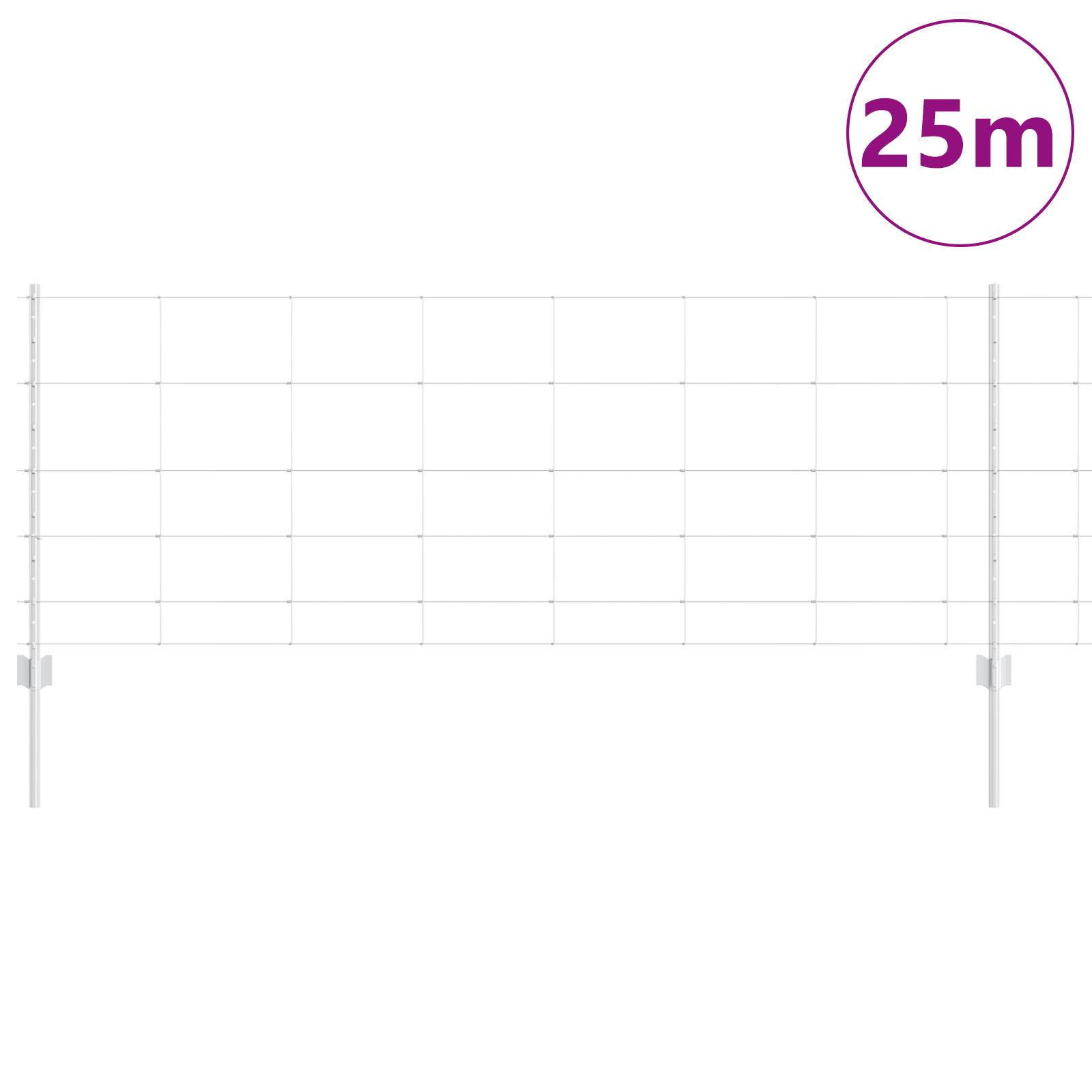vidaXL Zaunpfosten 11 Stk U-Profil 80 cm verzinkter Stahl