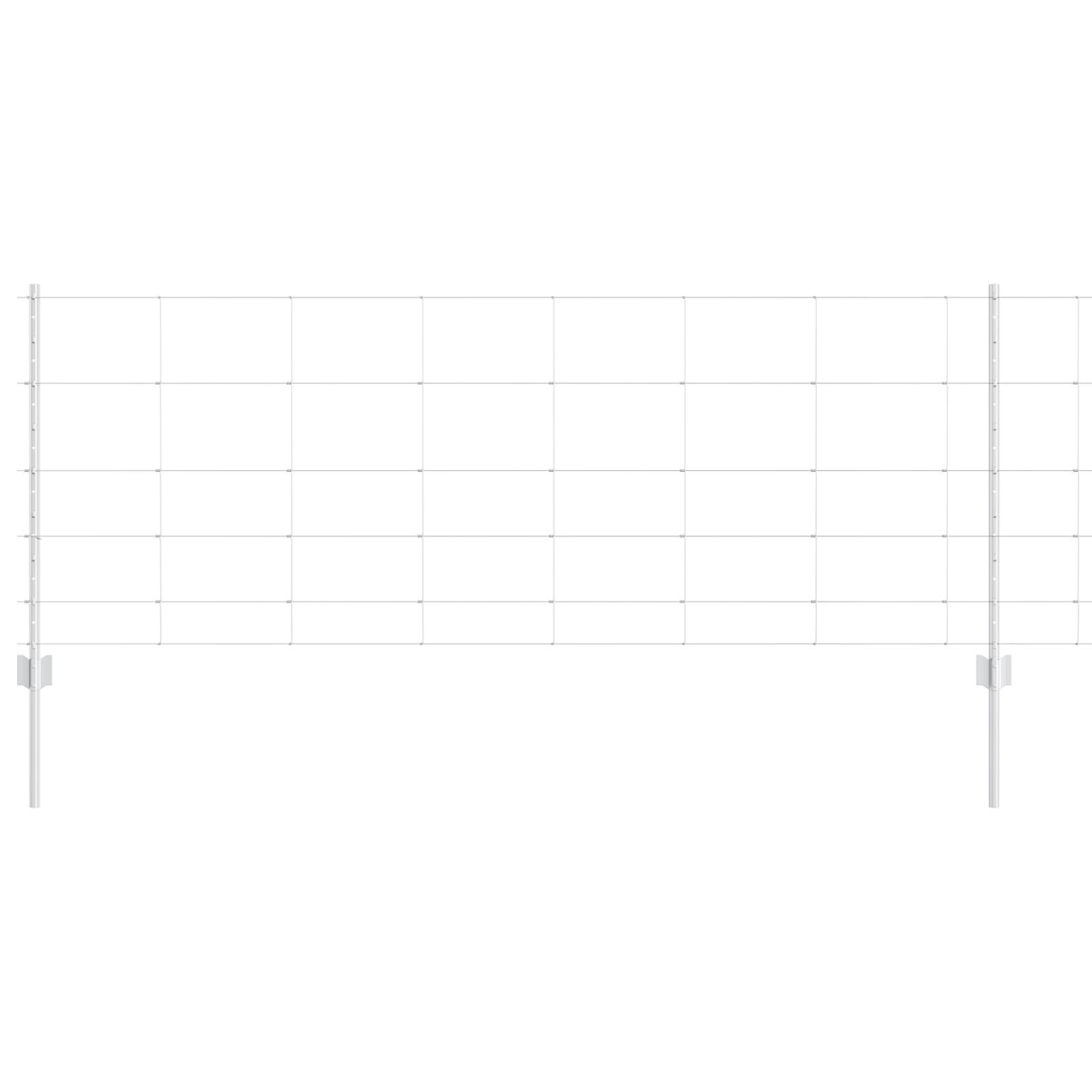 vidaXL Zaunpfosten 11 Stk U-Profil 80 cm verzinkter Stahl