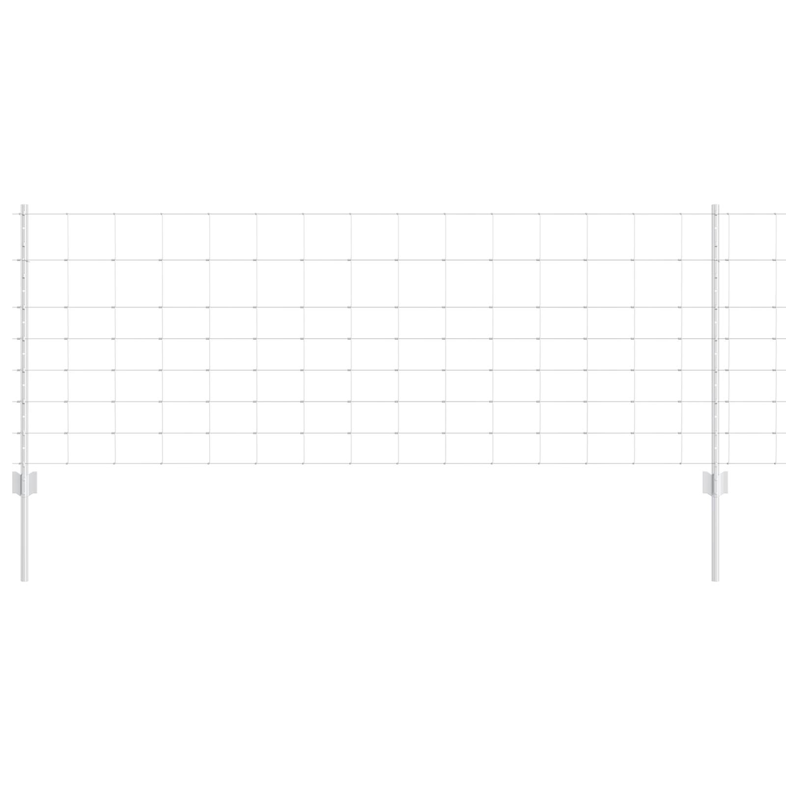 vidaXL Zaunpfosten 11 Stück U-Kanal 80 cm verzinkter Stahl