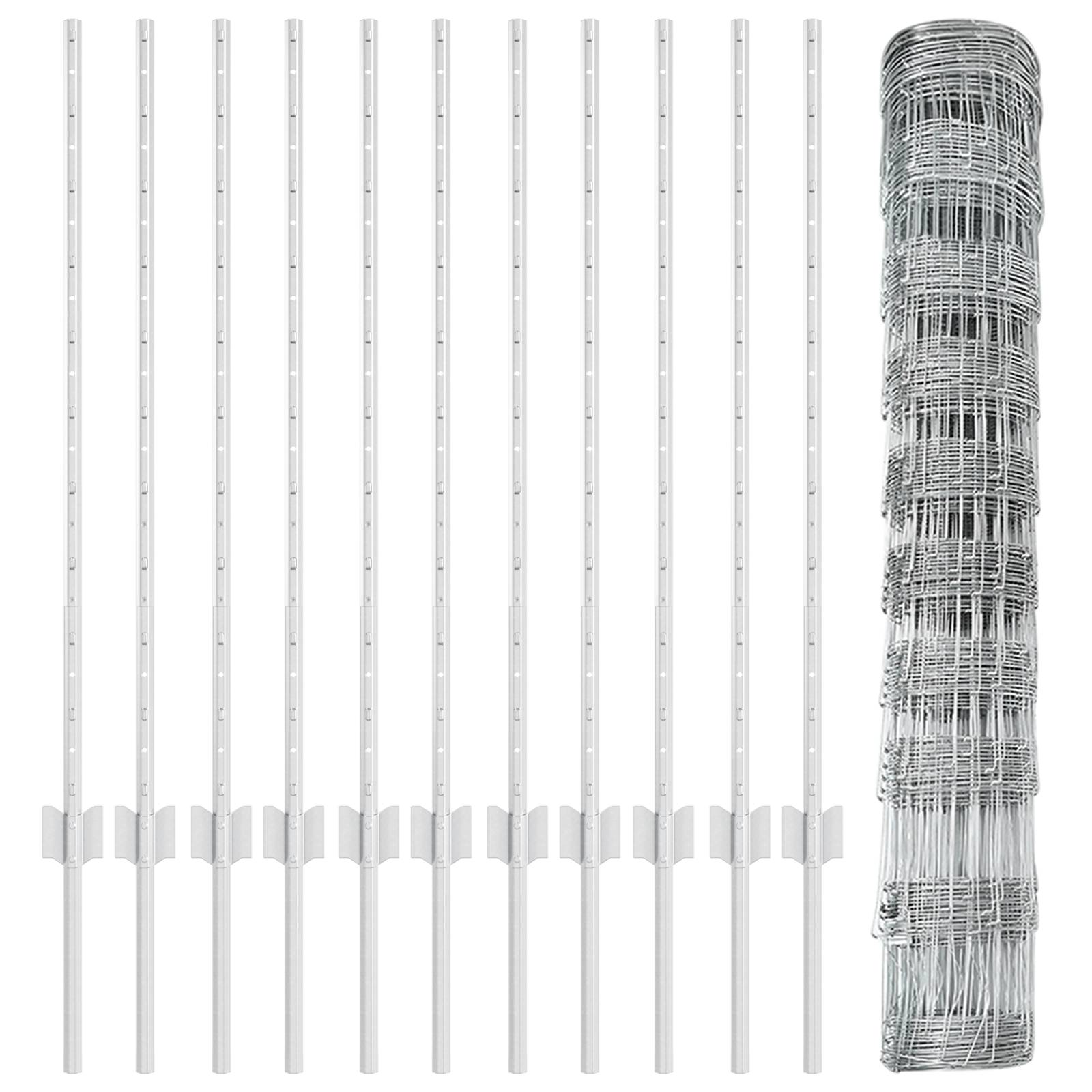 vidaXL Zaunpfosten 22 Stück U-Profil 100 cm feuerverzinkter Stahl