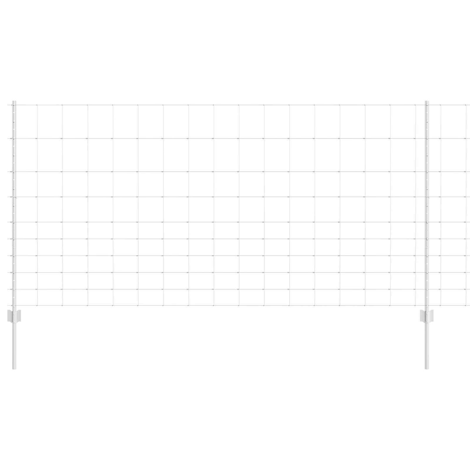 vidaXL Zaunpfähle 22 Stück U-Kanal 120 cm Verzinkter Stahl