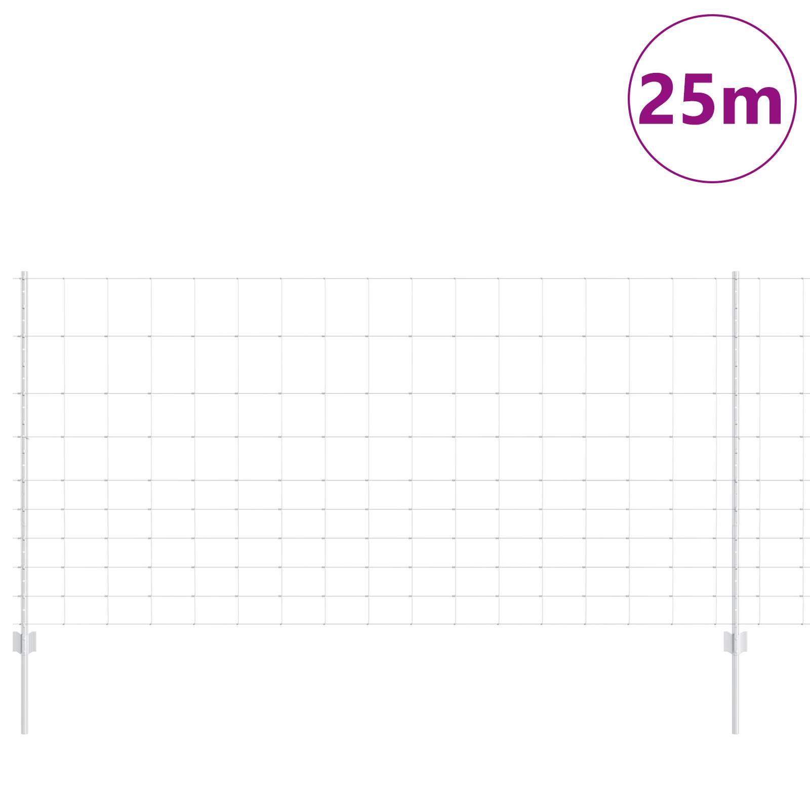 vidaXL Zaunpfosten 22 Stk. U-Profil 120 cm Verzinkter Stahl