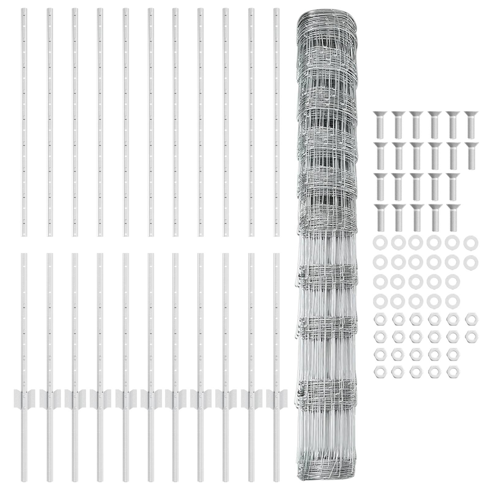 vidaXL Zaunpfosten 22 Stück U-Profil 120 cm Verzinkter Stahl