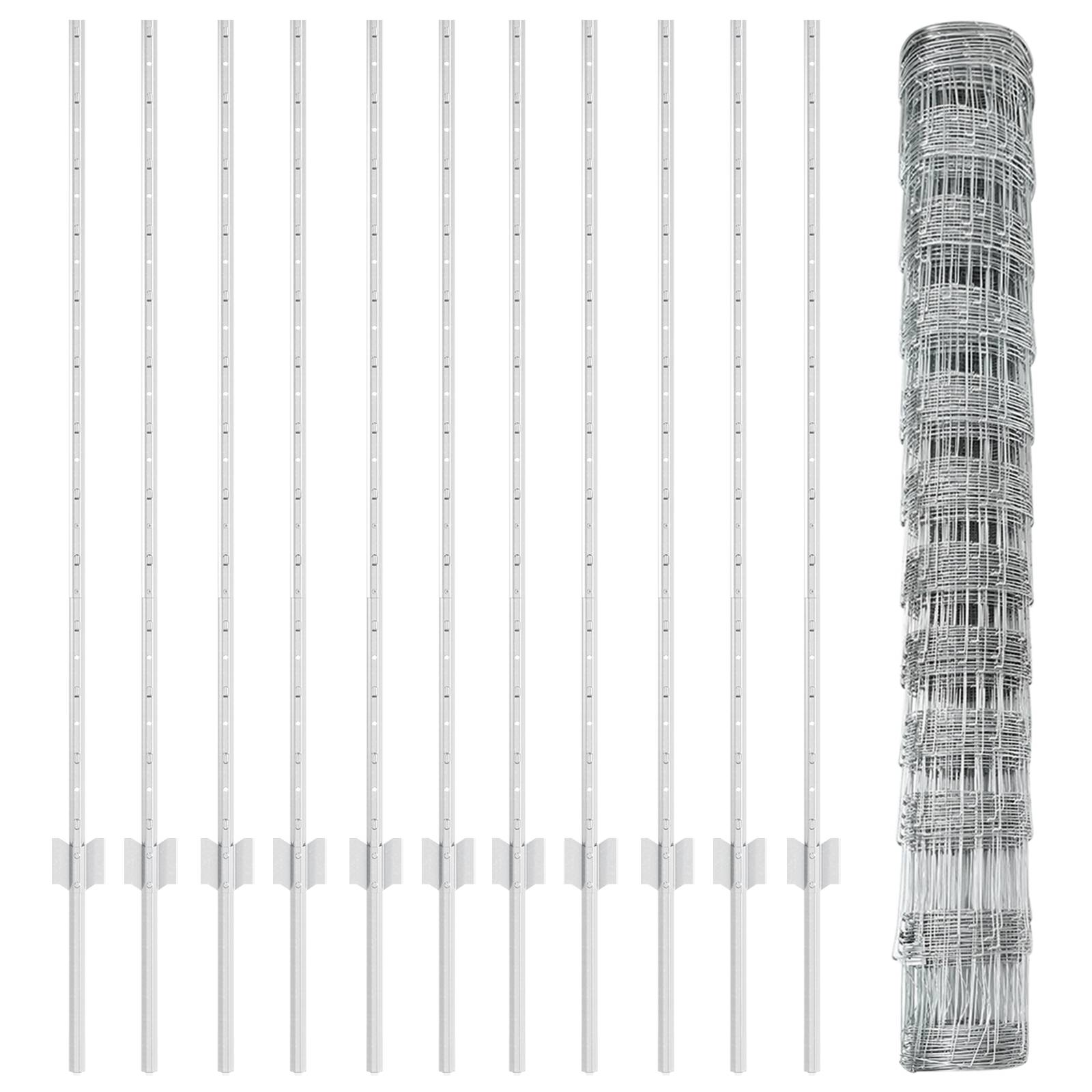 vidaXL Zaunpfosten 22 Stück U-Profil 120 cm feuerverzinkter Stahl