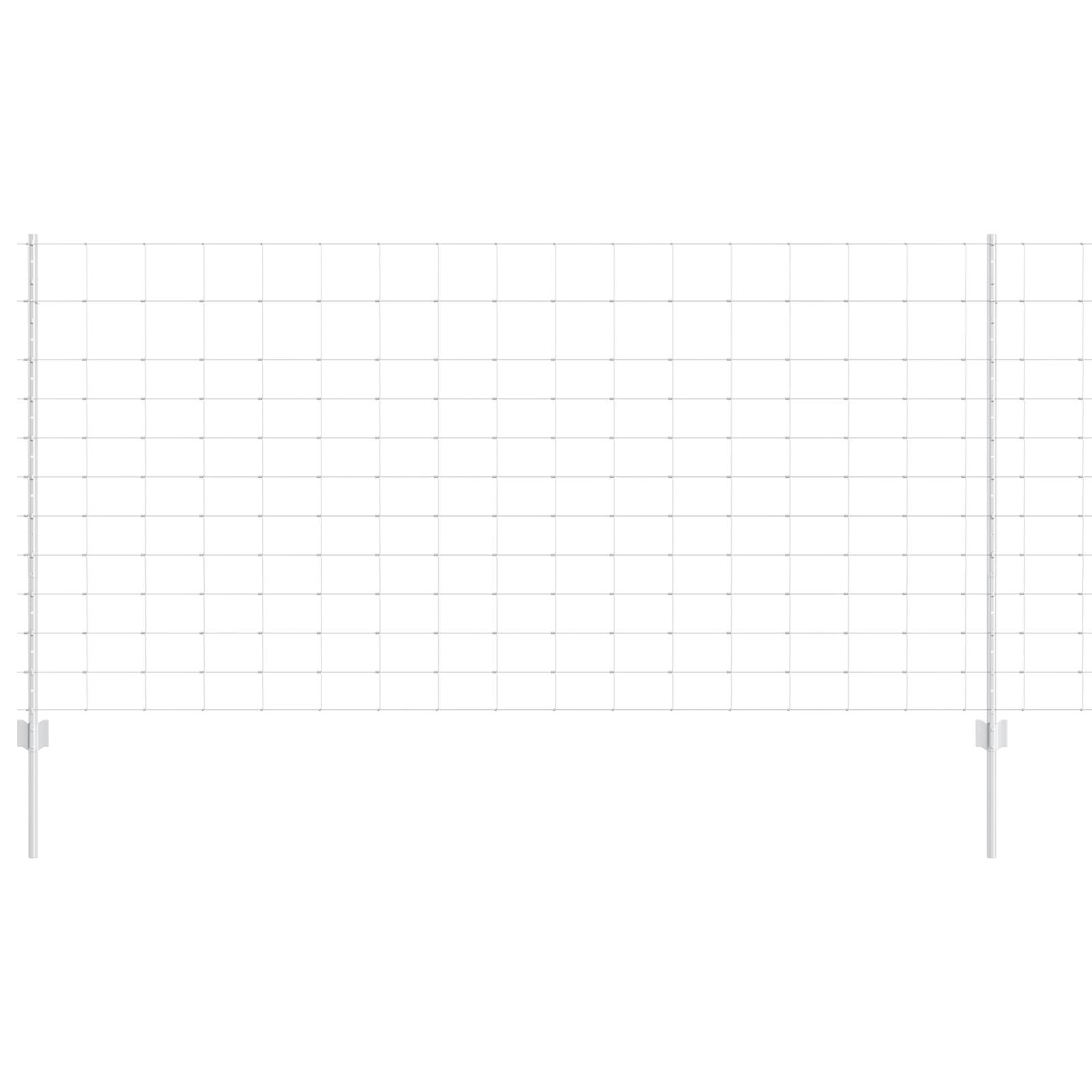 vidaXL Zaunpfosten 22 Stück U-Profil 120 cm feuerverzinkter Stahl