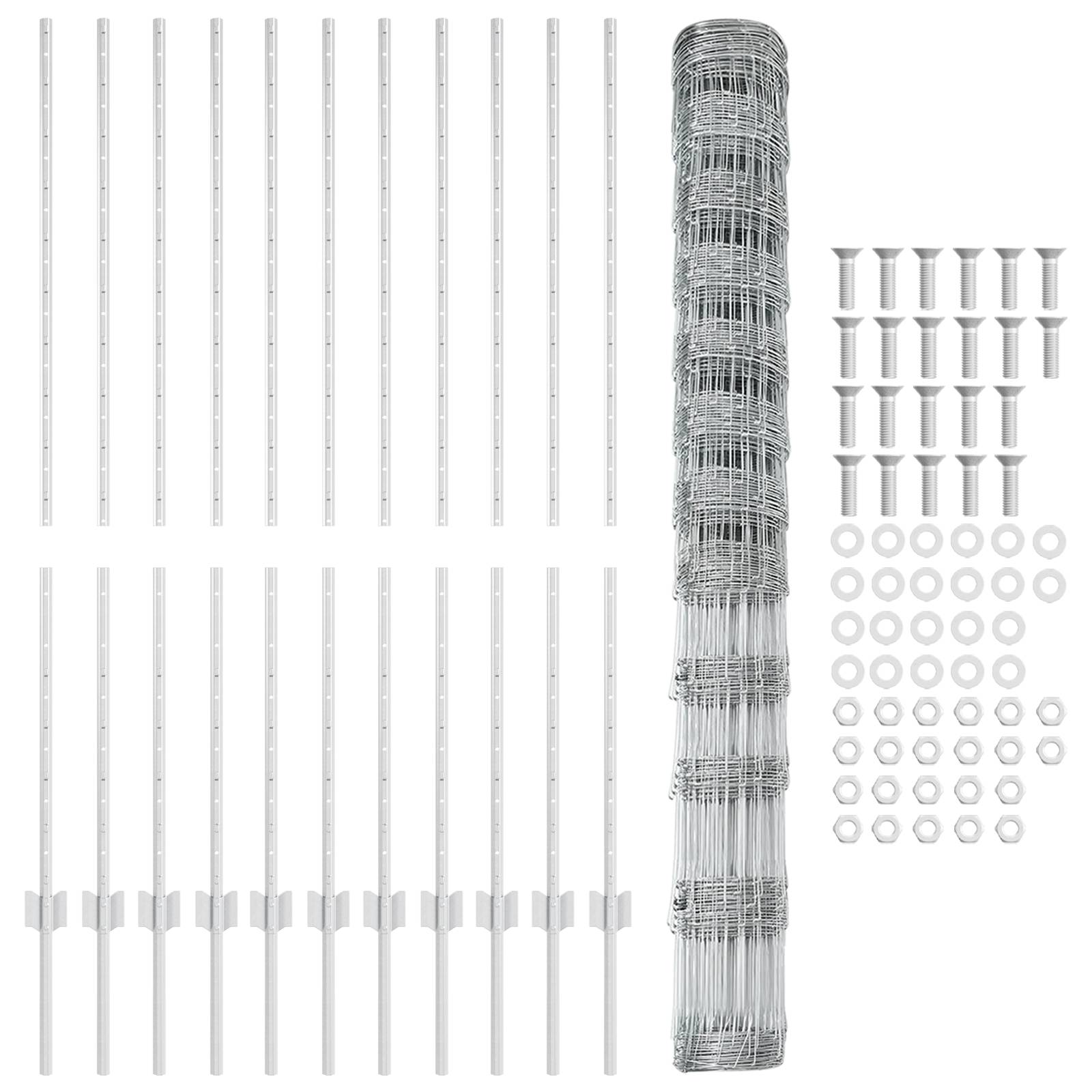vidaXL Zaunpfosten 22 Stk U-Profil 140 cm Verzinkter Stahl