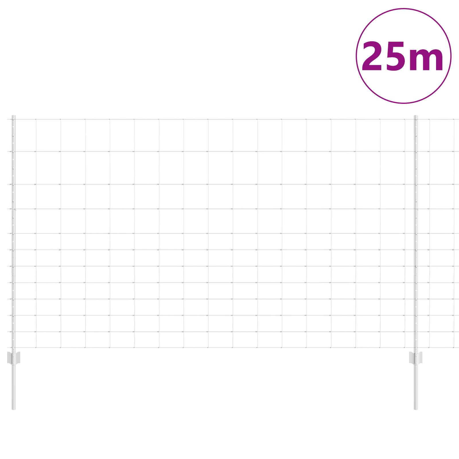 vidaXL Zaunpfosten 22 Stk U-Profil 140 cm Verzinkter Stahl