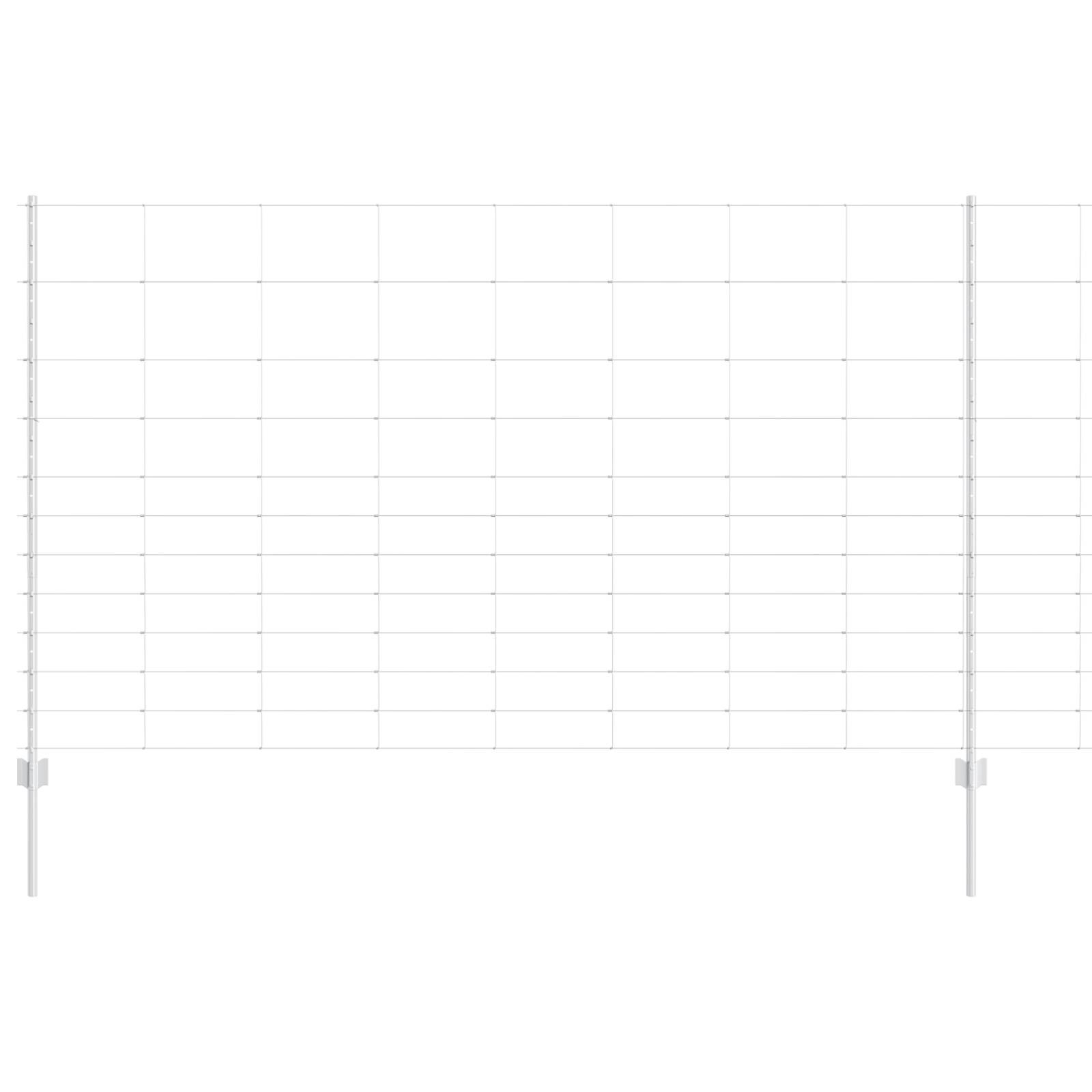 vidaXL Zaunpfosten 22 Stück U-Kanal 140 cm verzinkter Stahl