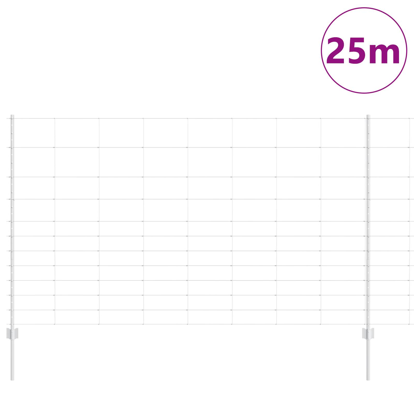 vidaXL Zaunpfosten 22 Stück U-Kanal 140 cm verzinkter Stahl
