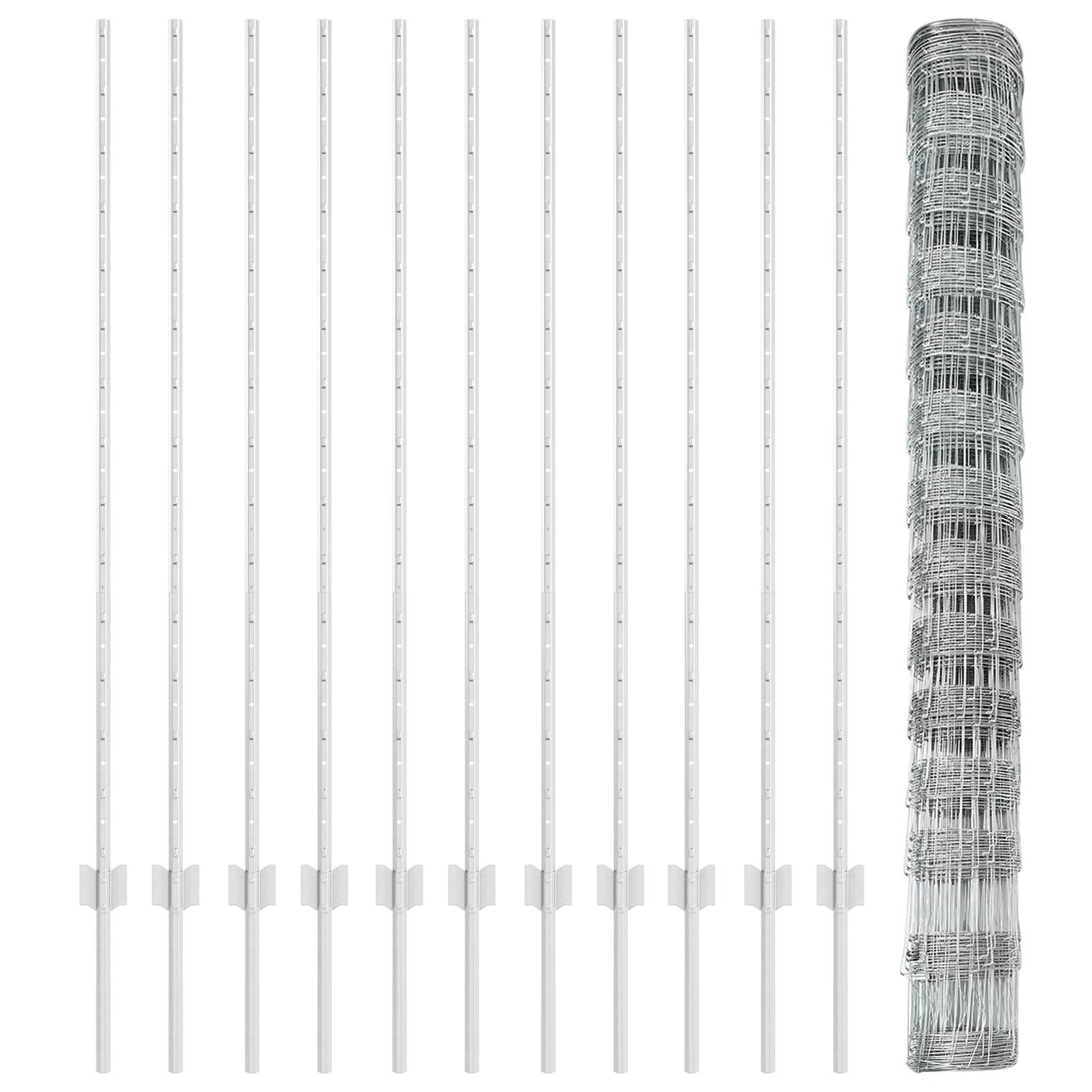 vidaXL Zaunpfosten 22 Stück U-Profil 140 cm Verzinkter Stahl