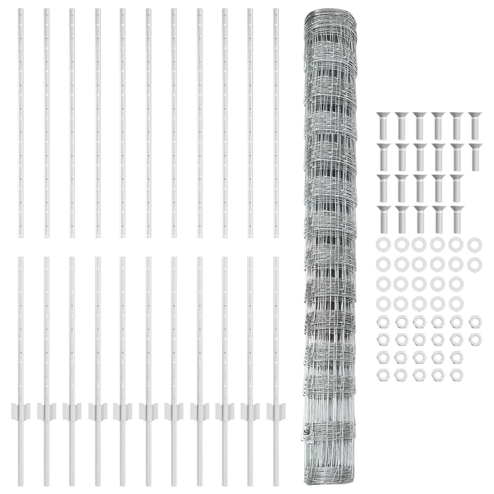 vidaXL Zaunpfosten 22 Stück U-Profil 140 cm Verzinkter Stahl