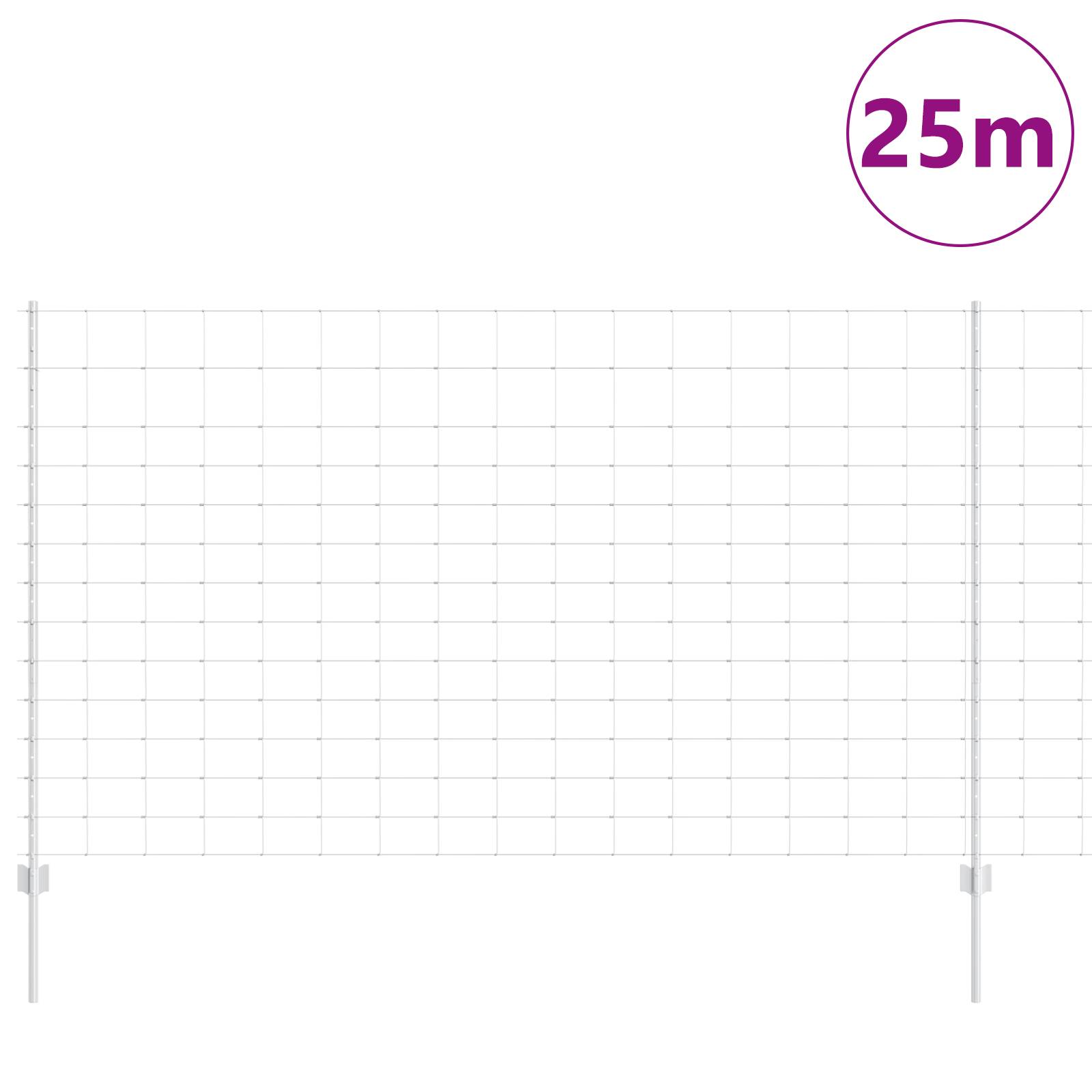 vidaXL Zaunpfosten 22 Stück U-Profil 140 cm Verzinkter Stahl