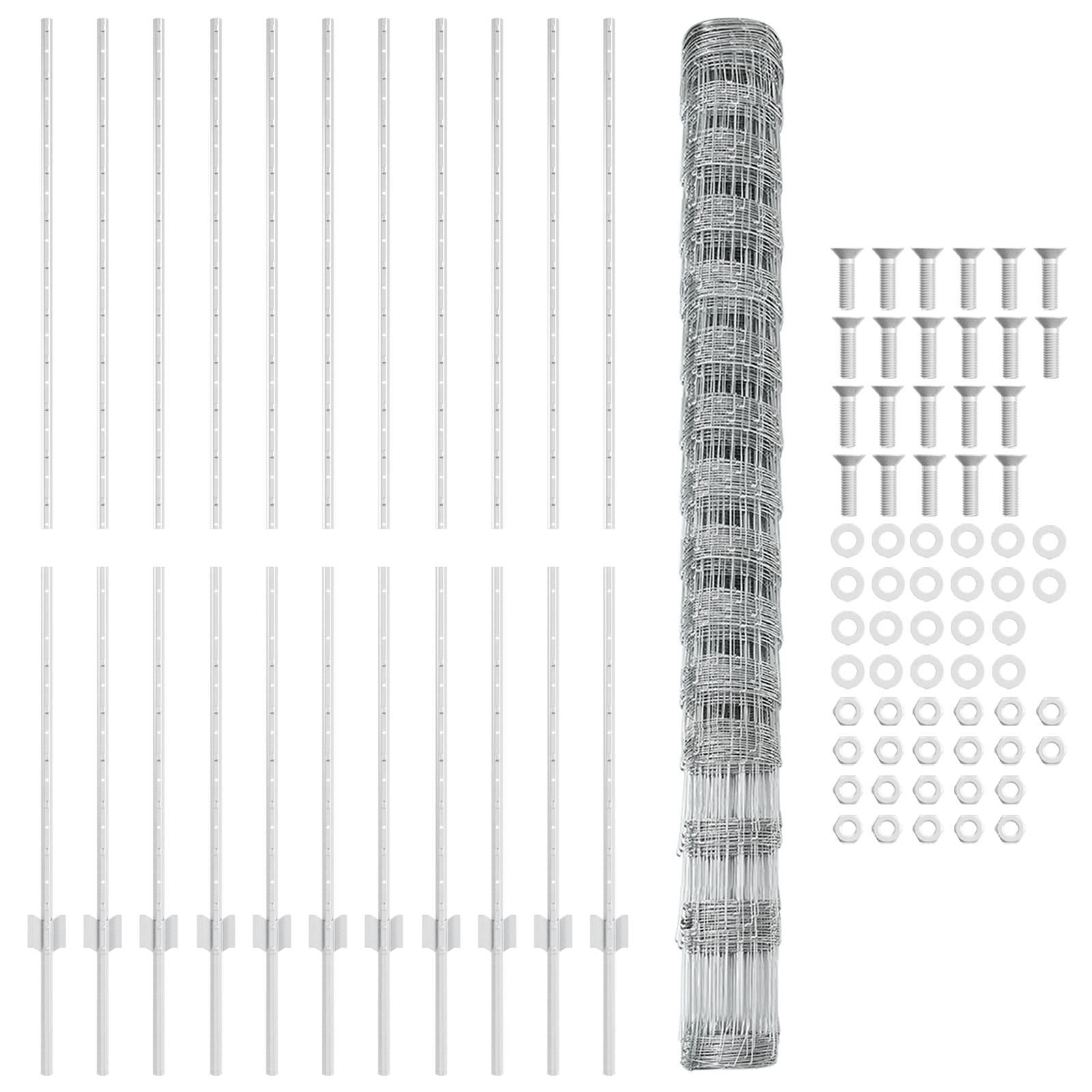 vidaXL Zaunpfosten 22 Stück U-Profil 160 cm verzinkter Stahl