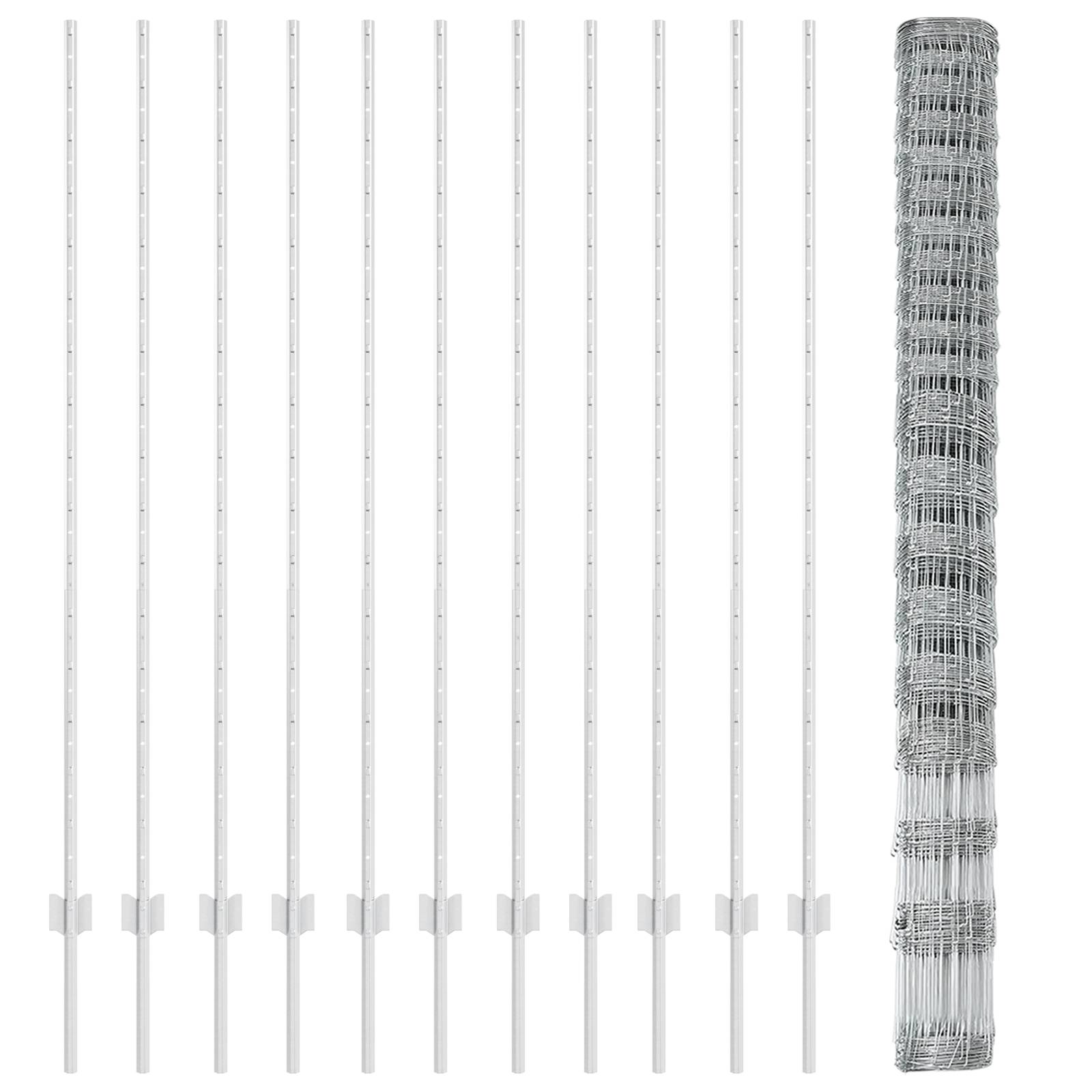 vidaXL Zaunpfosten 22 Stück U-Profil 160 cm Feuerverzinkter Stahl