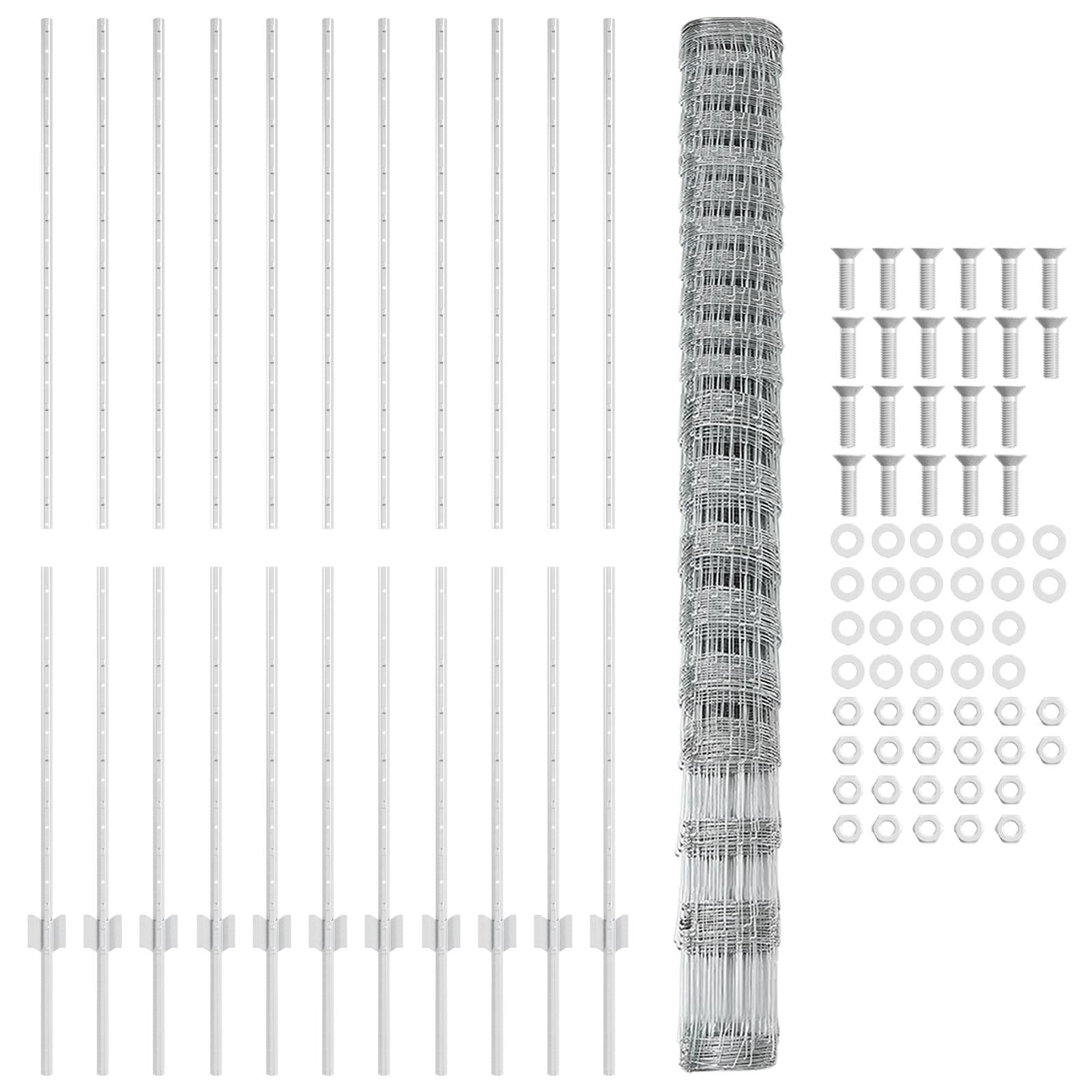 vidaXL Zaunpfosten 22 Stück U-Kanal 160 cm Verzinkter Stahl
