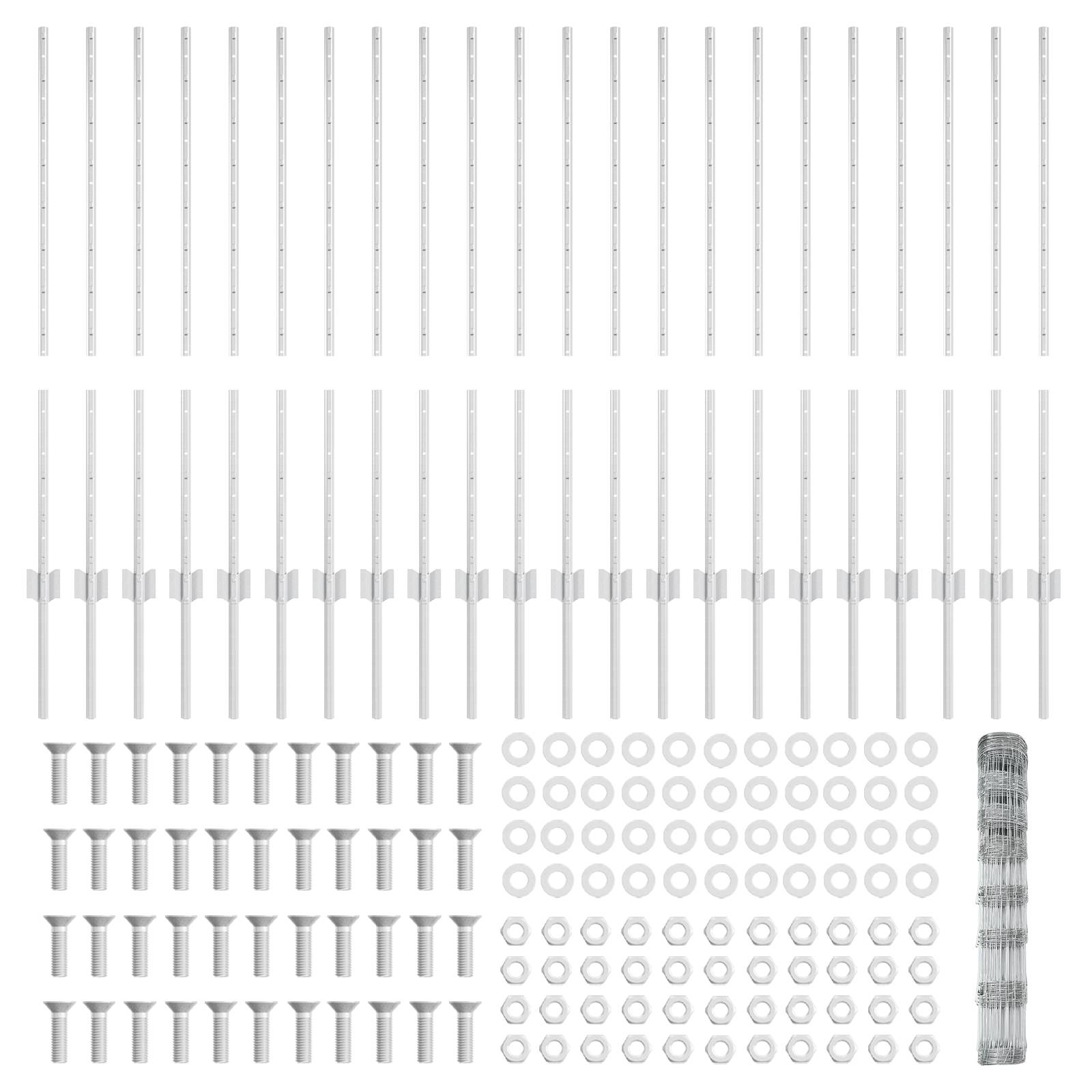vidaXL Zaunpfosten 22 Stück U-Channel 100 cm Feuerverzinkter Stahl