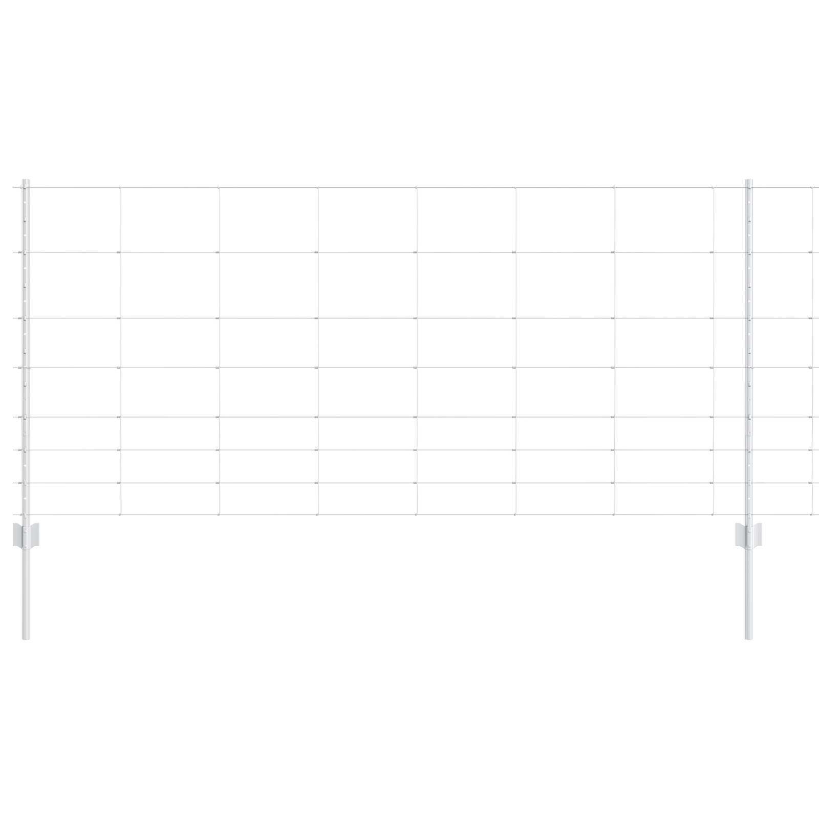 vidaXL Zaunpfosten 22 Stk. U-Kanal 100 cm Verzinkter Stahl