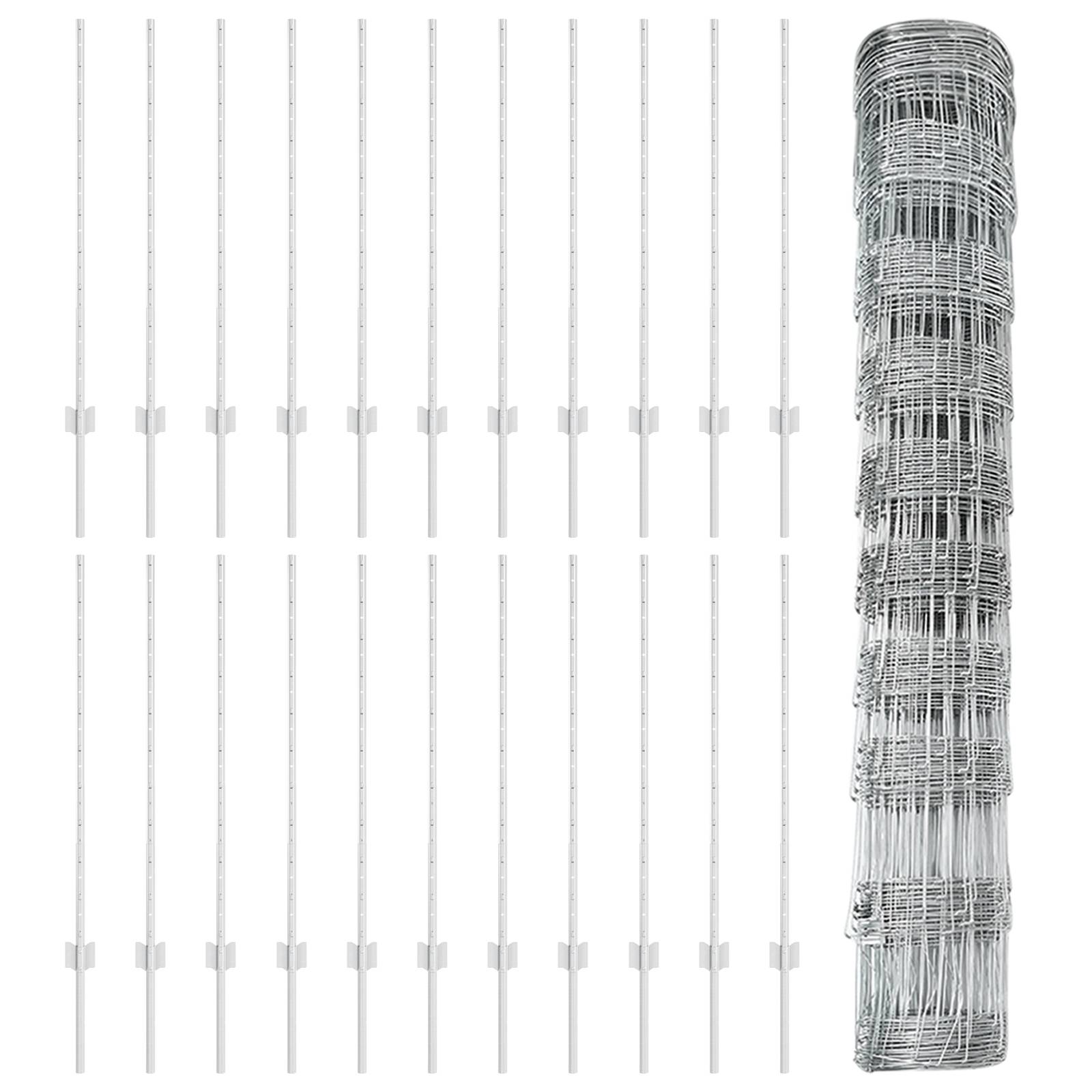 vidaXL Zaunpfosten 22 Stück U-Kanal 100 cm Verzinkter Stahl
