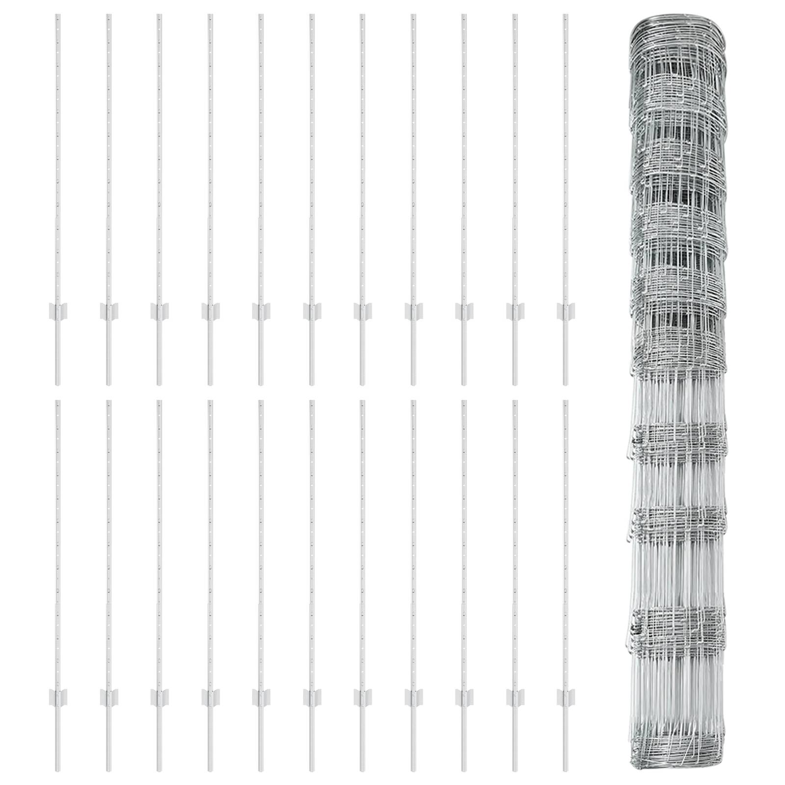 vidaXL Zaunpfosten 22 Stück U-Kanal 120 cm Verzinkter Stahl
