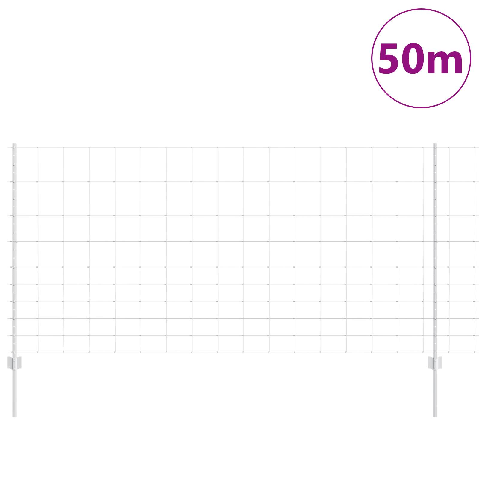 vidaXL Zaunpfähle 22 Stück U-Kanal 120 cm Verzinkter Stahl