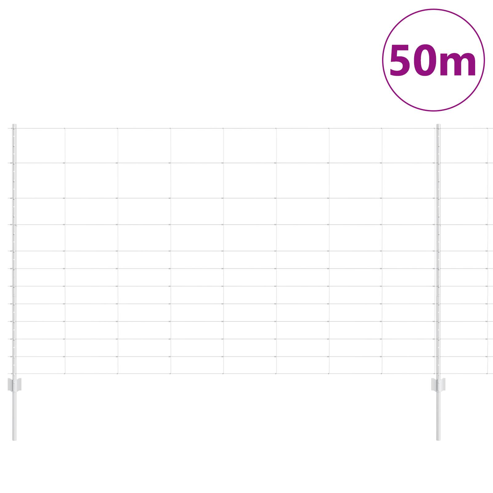 vidaXL Zaunpfosten 22 Stück U-Channel 140 cm Verzinkter Stahl