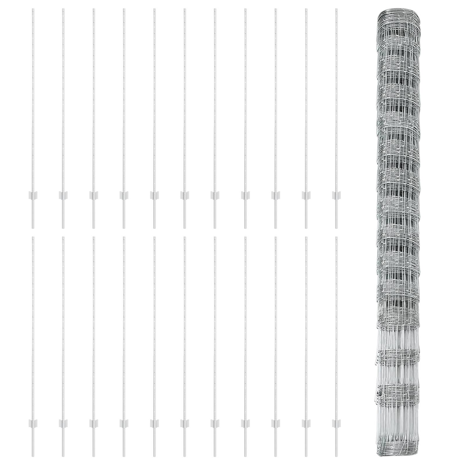 vidaXL Zaunpfosten 22 Stück U-Profil 160 cm verzinkter Stahl